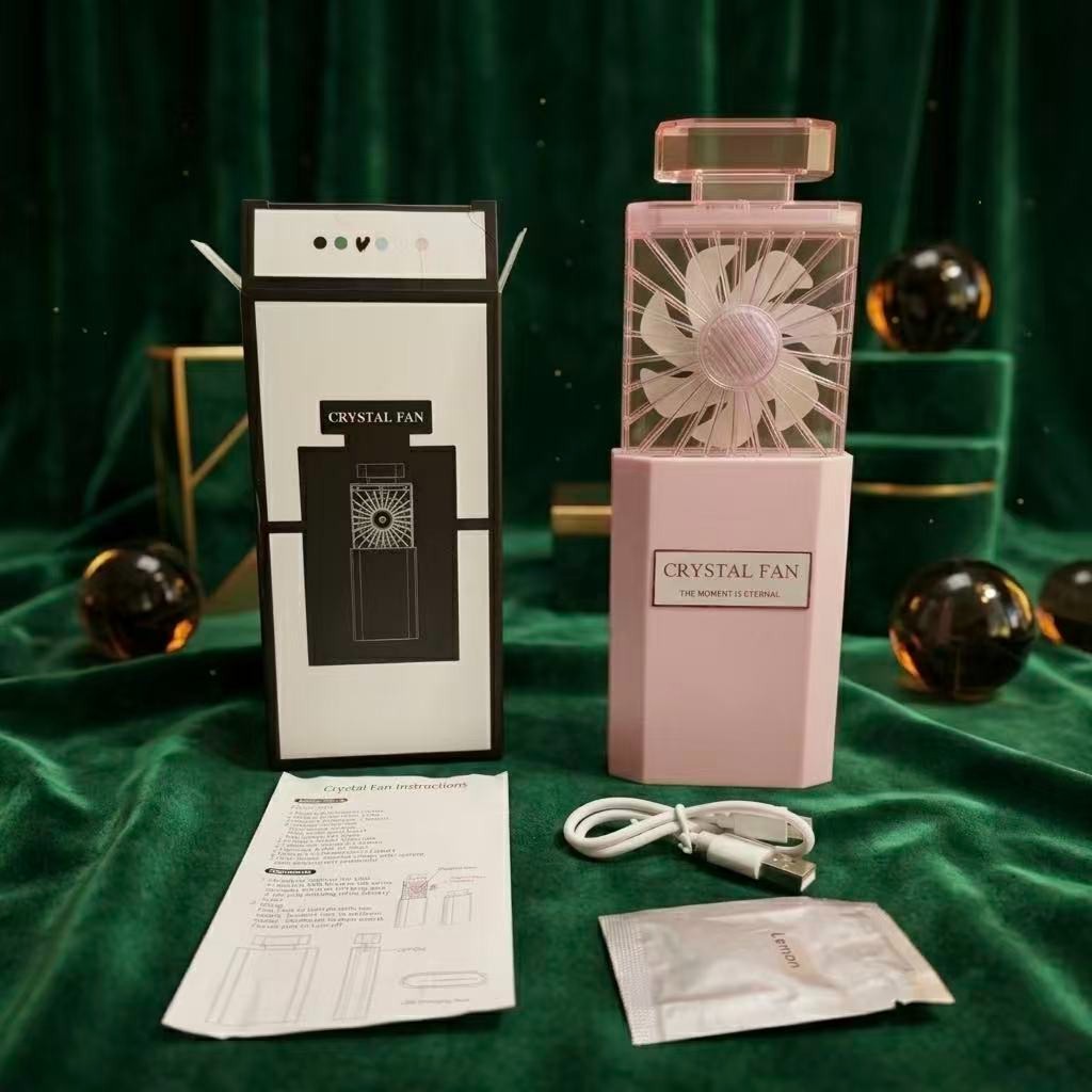 Crystal Perfume shape portable fan