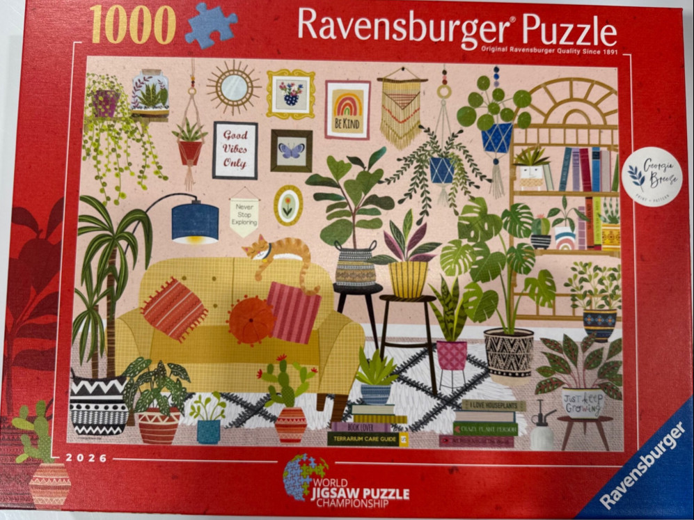 RAVENSBURGER 1000 PIECE PUZZLE HAPPY HOUSE PLANTS 2026 W.J.P.C. *PRE ORD* ✅OUT