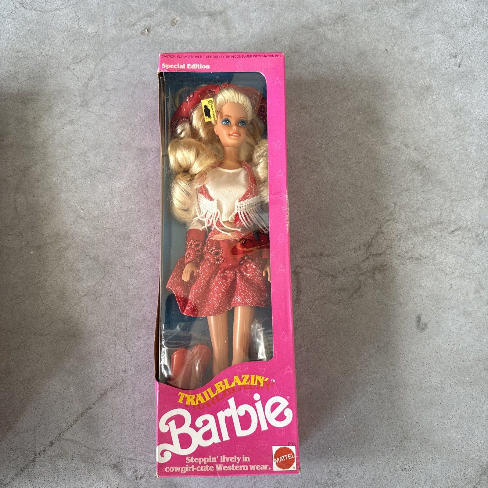 NIB 1991 MATTEL TRAILBLAZIN\' BARBIE #2783 SPECIAL EDITION Western Red Outfit