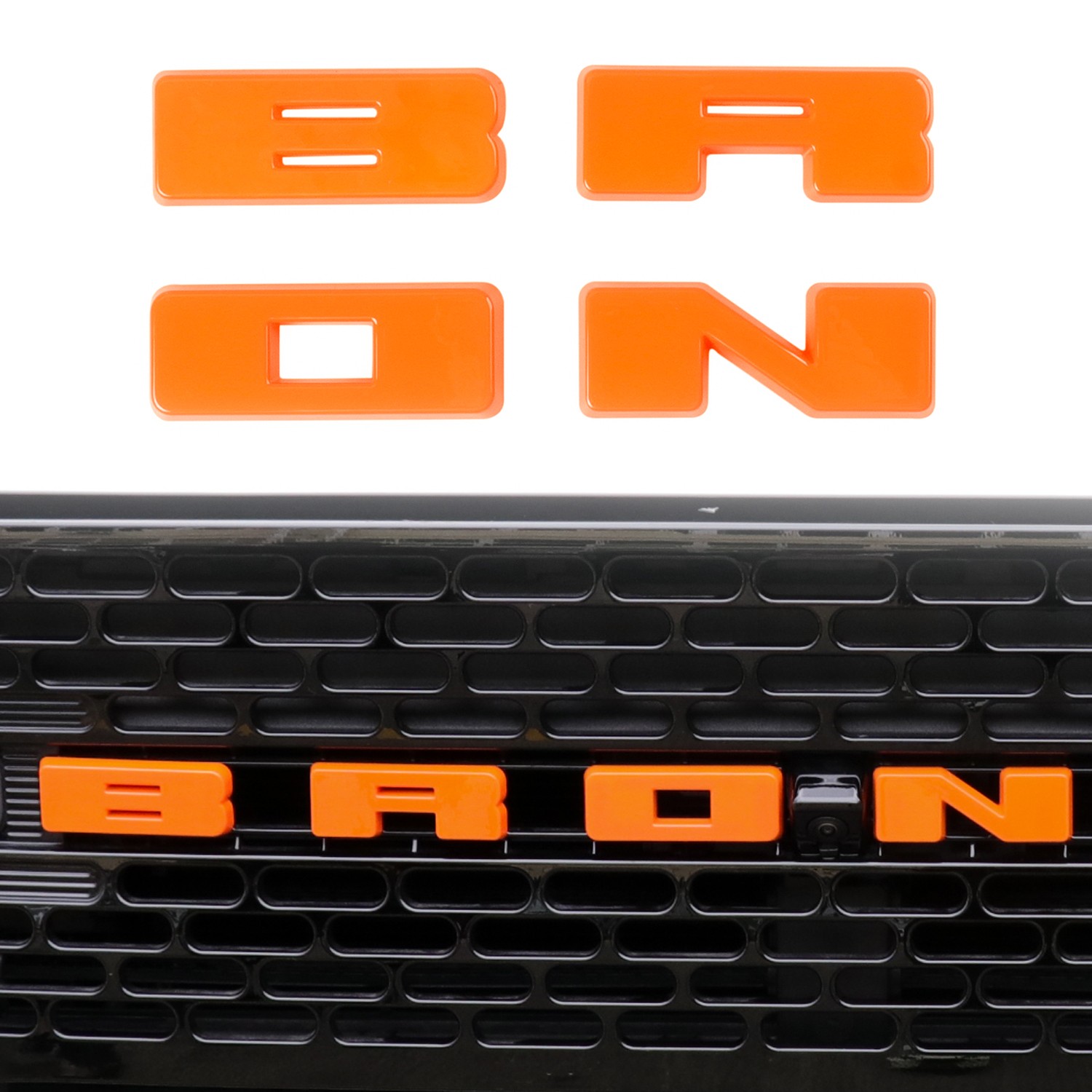 For Ford Bronco 2021+ 2/4 Door ABS Front Grille Logo Badge Overlay Accessories