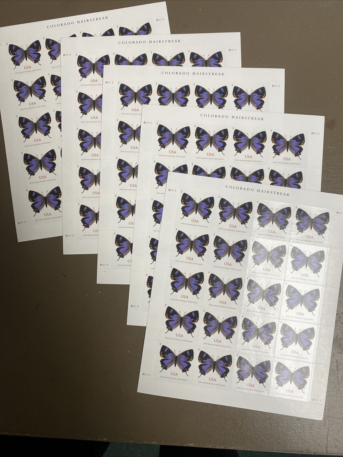 100 Stamps 2021 USPS Colorado Hairstreak Butterfly 100 Stamps 2021 USPS Colorado Hairstreak Butterfly