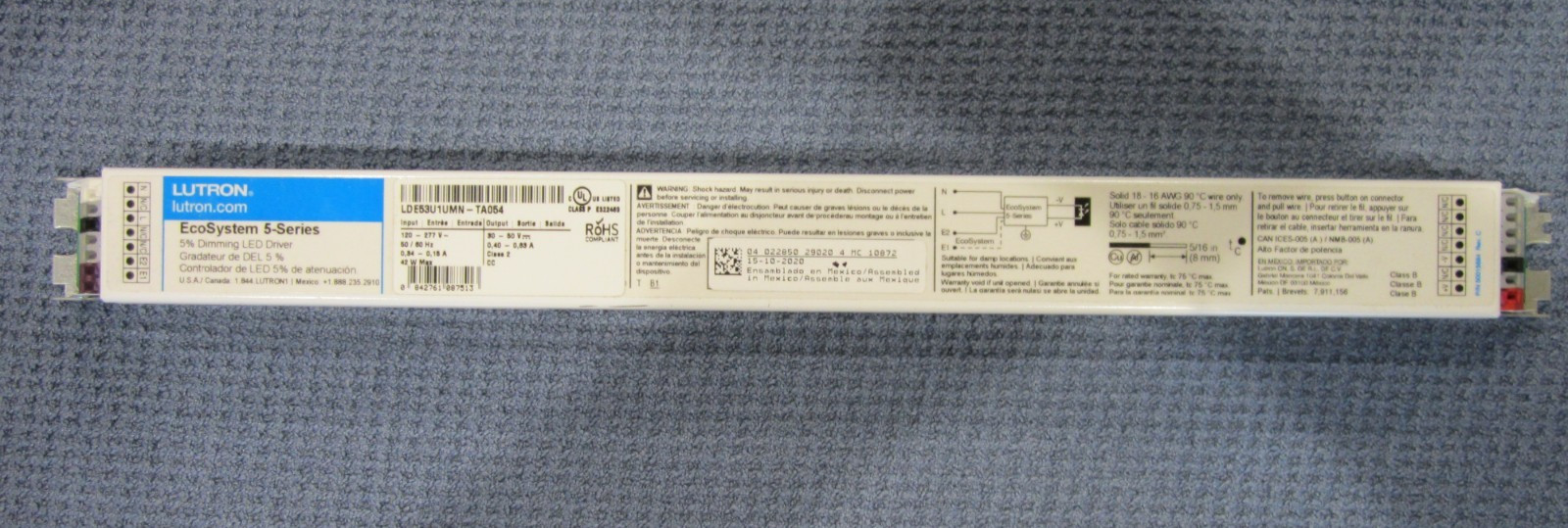 Lutron LDE53U1UMN-TA054 LED Driver Lutron LDE53U1UMN-TA054 LED Driver