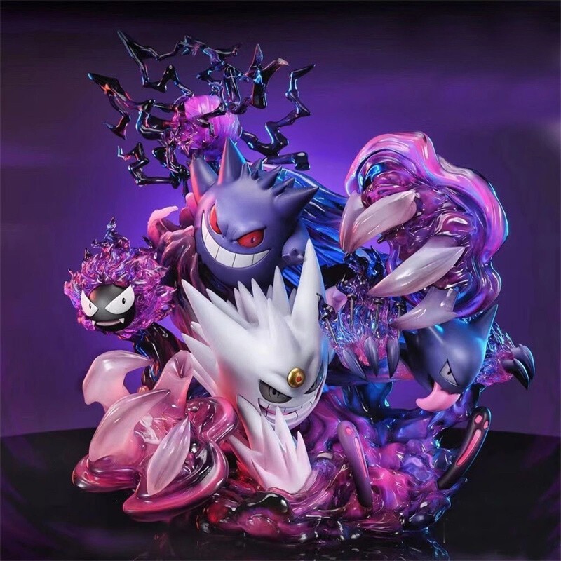 Anime Luminous Evolution Gengar White/Purple PVC Statue Model Collection Boxed Anime Luminous Evolution Gengar White/Purple PVC Statue Model Collection Boxed