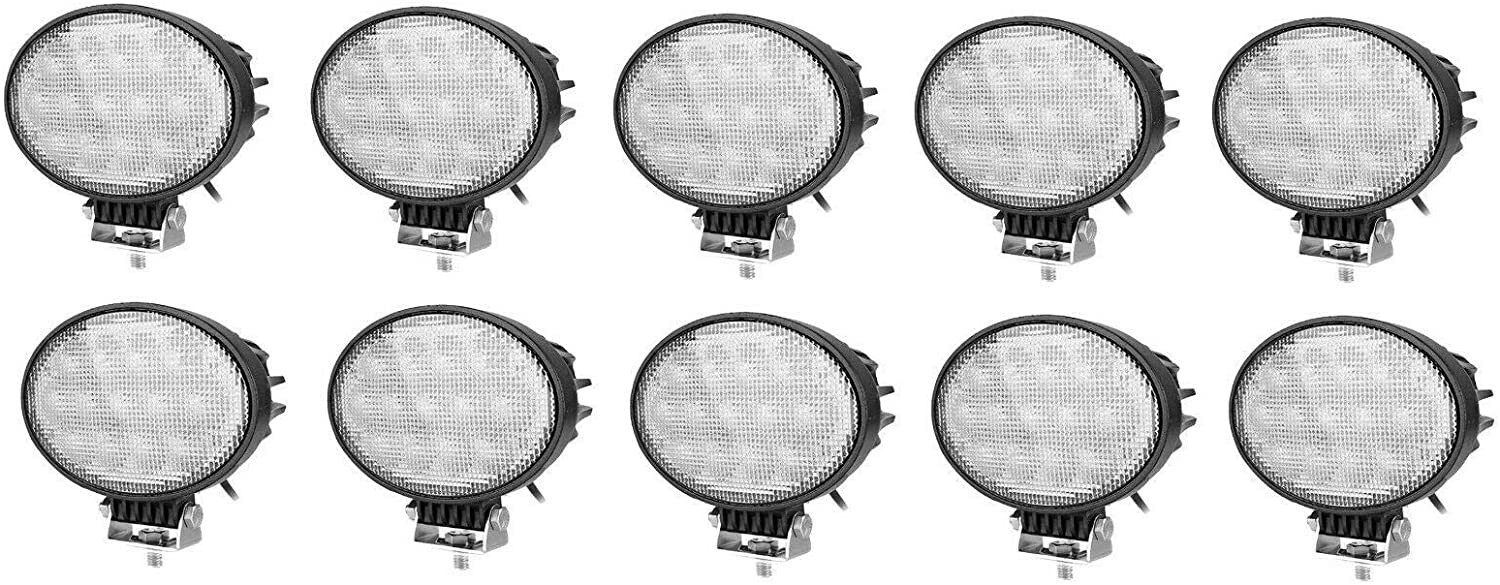 10x Powerful Oval 65w Led Work Lights 12-24v Lamp For Agricultural Truck Tractor