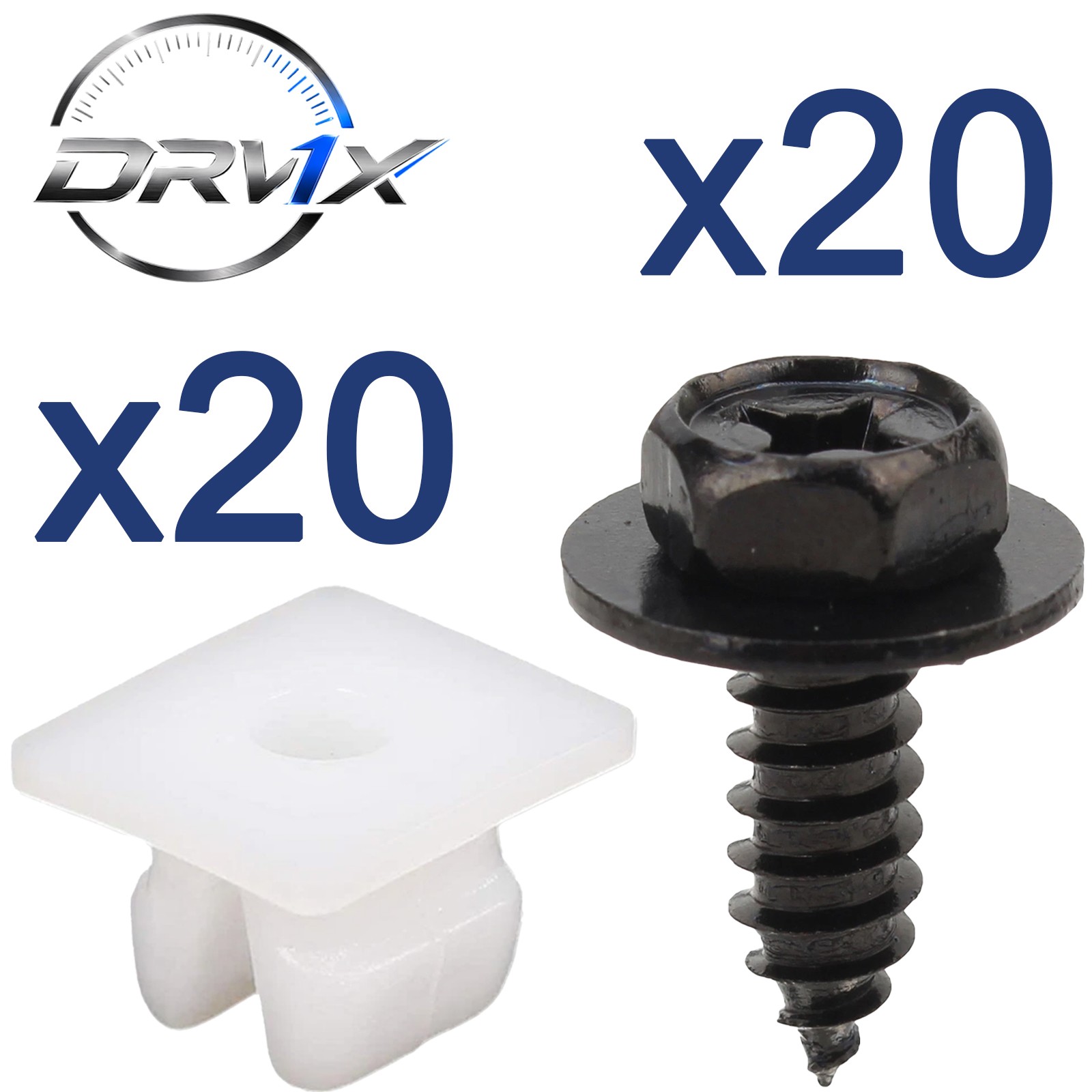 20 Sets Fender Liner Screw Grommet Kit For Toyota Lexus 90159-60498 90189-06193