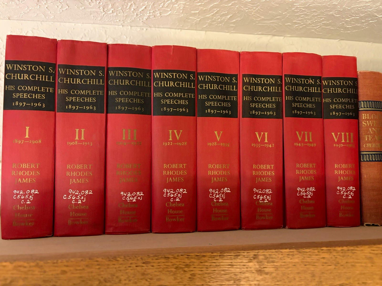 Winston S. Churchill Complete Speeches 1897-1963 Hardcover Vol I-VIII Full Set Winston S. Churchill Complete Speeches 1897-1963 Hardcover Vol I-VIII Full Set
