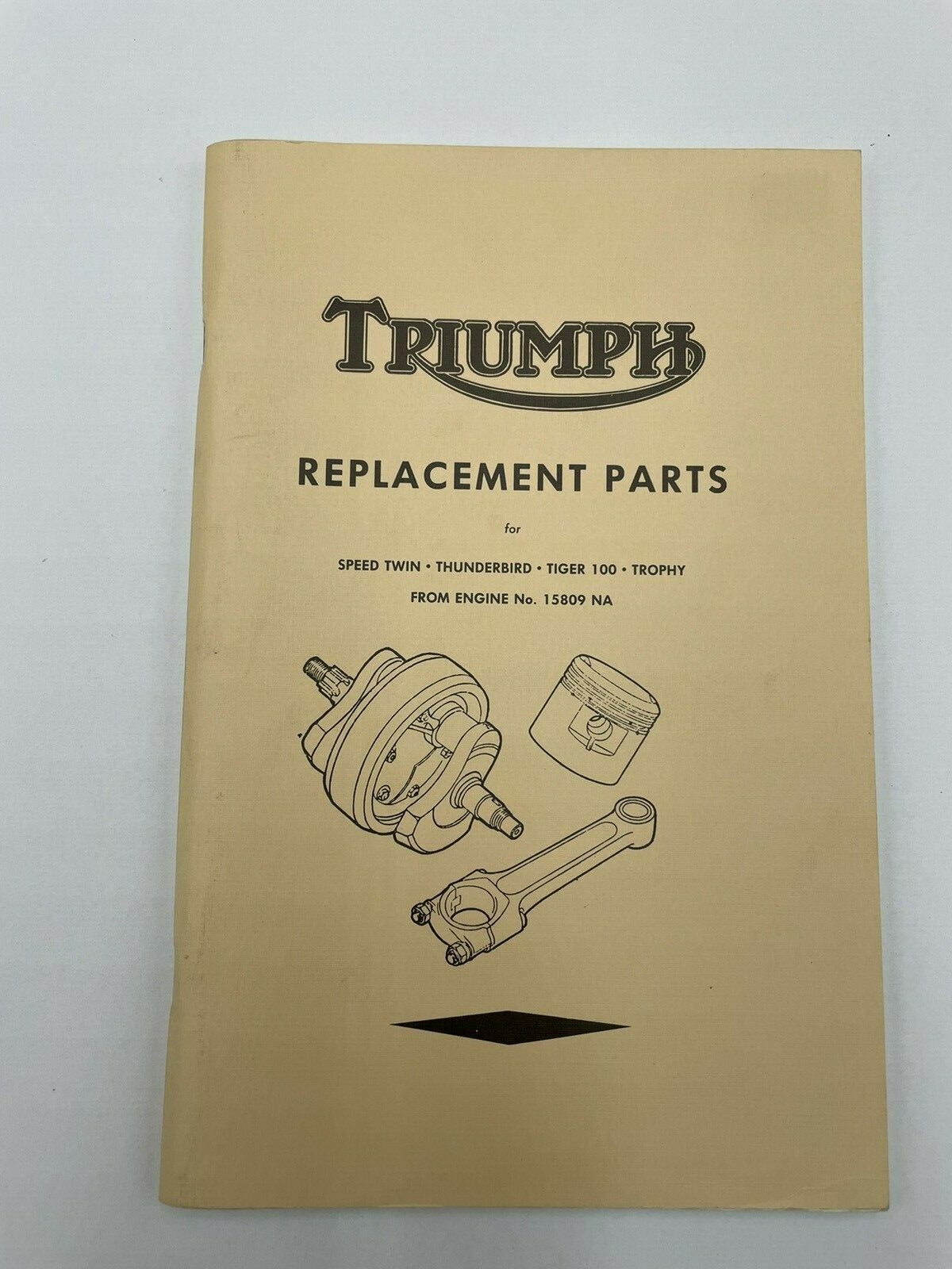 NOS TRIUMPH REPLACMENT PARTS 1952 500 650 5T TR5 6T T100 MINT BOOK PRE UNIT 