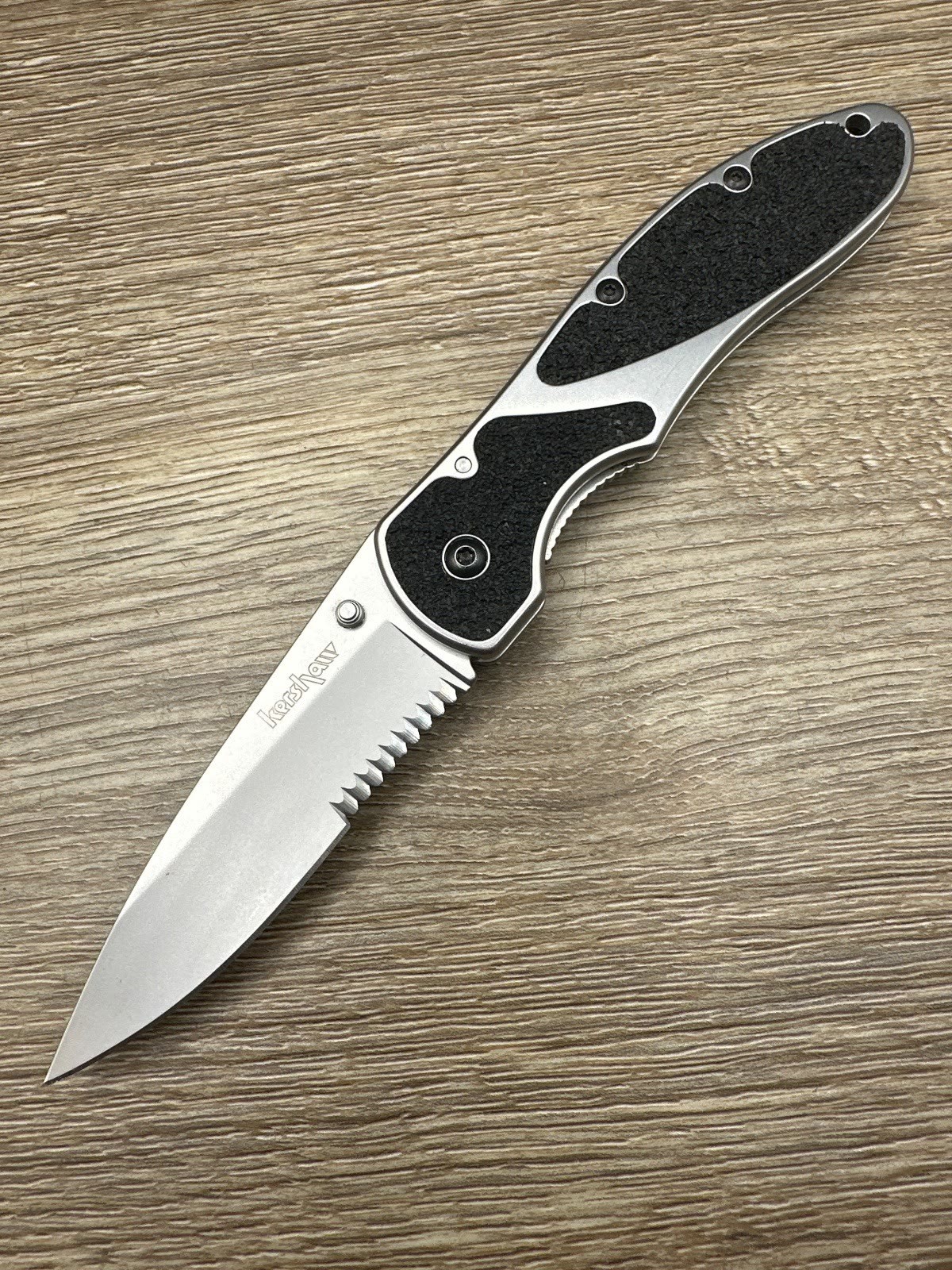 Kershaw Salvo 2445ST Combo Edge Frame Lock USA Folding Pocket Knife Used Exc