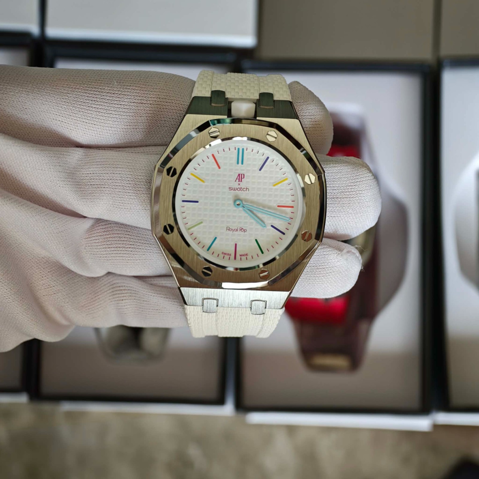 Full Frame Stainless Steel Case For AP x Swatch Royal Pop
