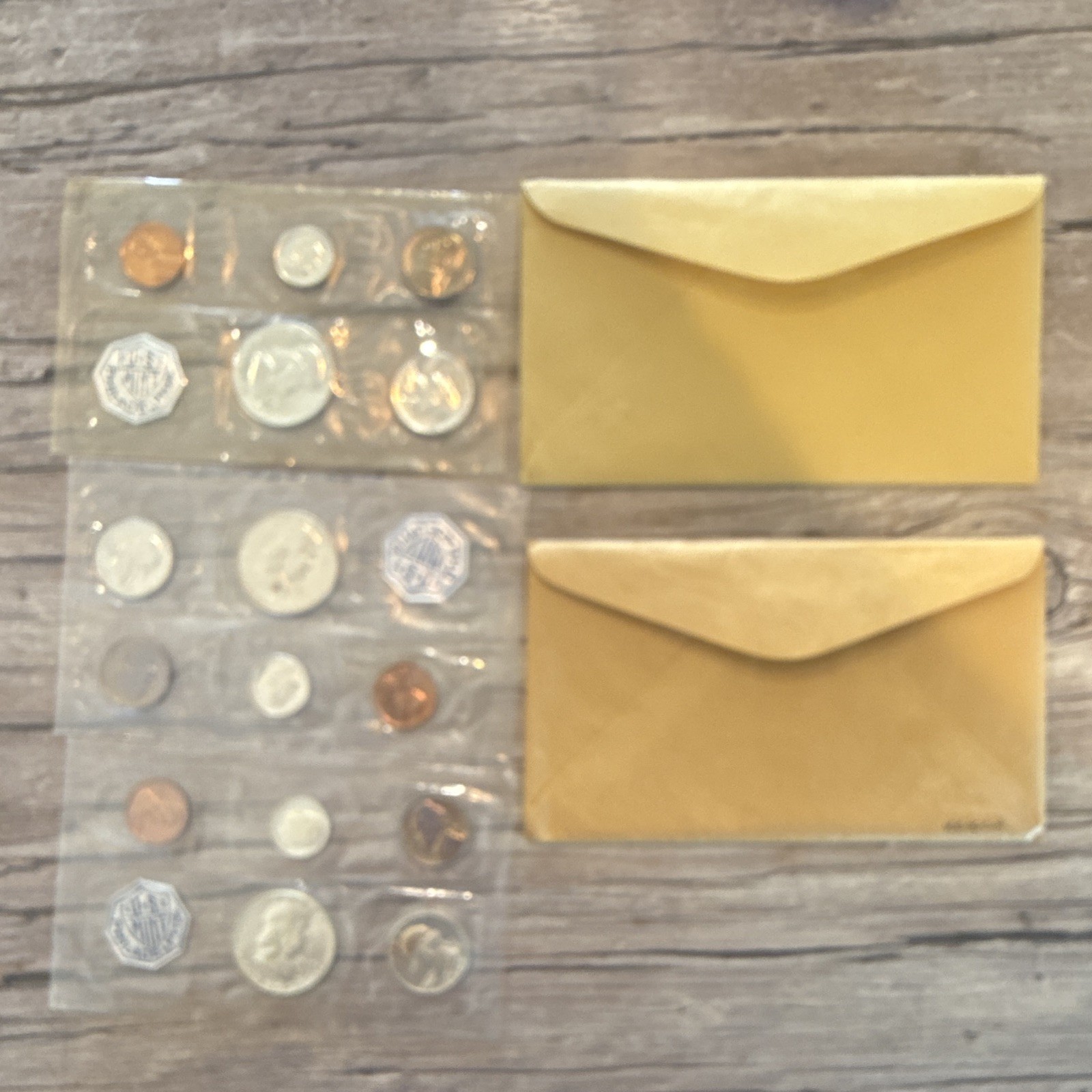 1961-63 Proof Set Philadelphia Uncirculated Coins - only two envelopes 1961-63 Proof Set Philadelphia Uncirculated Coins - only two envelopes