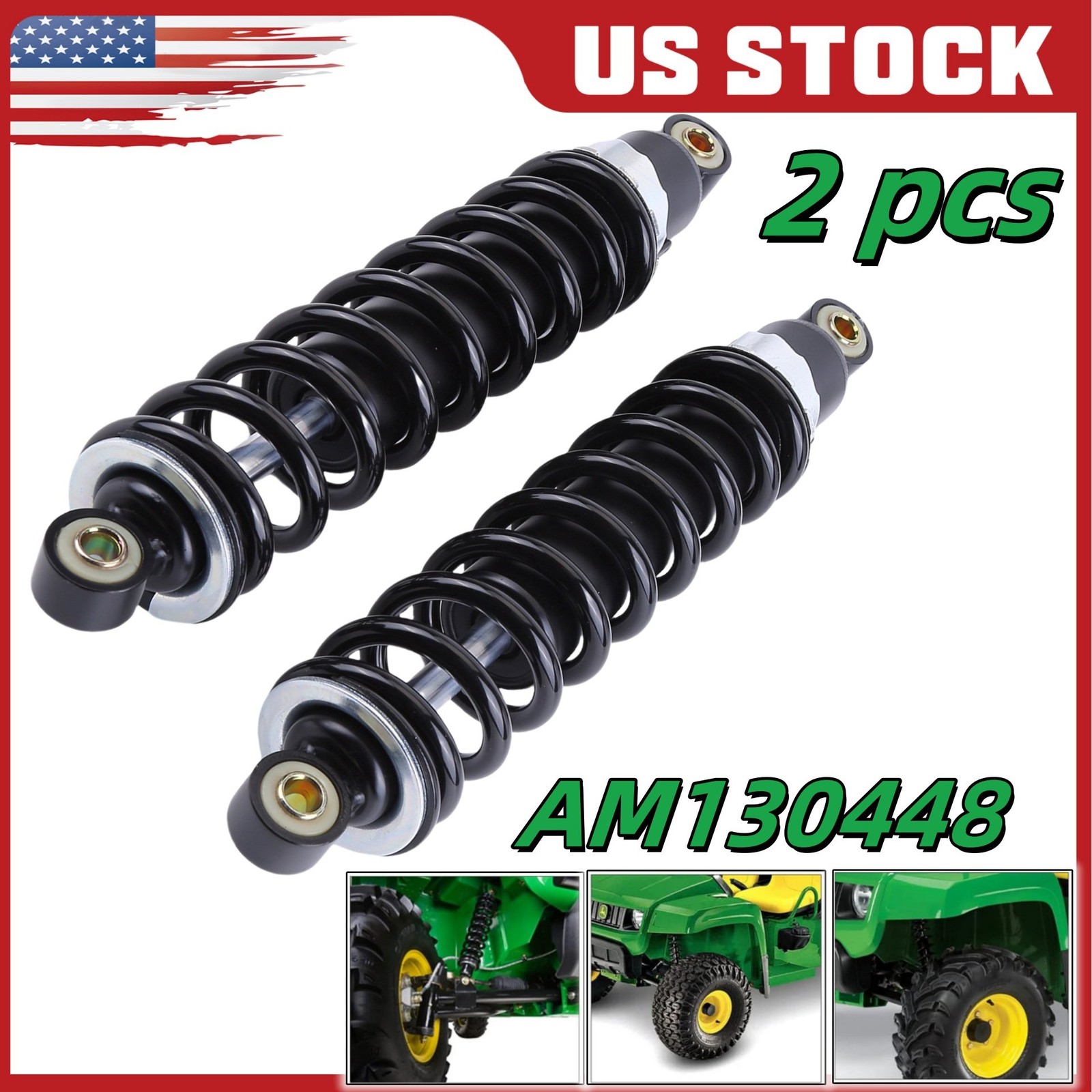 2pcs AM130448 Front shock absorbers for John Deere 4X2, 6X4, TH, TS. TX Gators