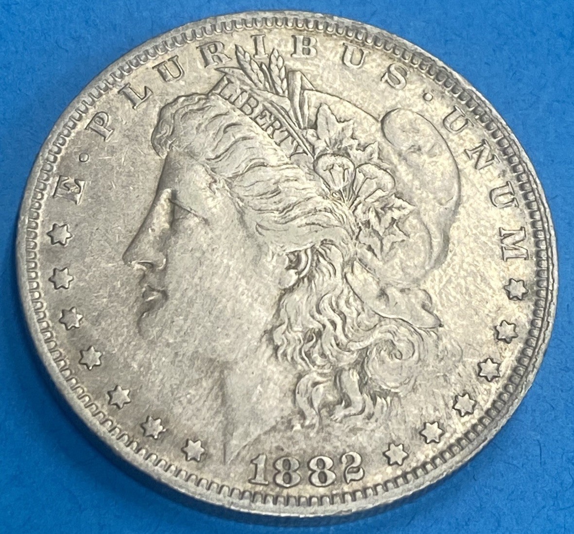 1882-O/S (strong) Morgan Dollar - Scarce  Almost Uncirculated  Semi-key