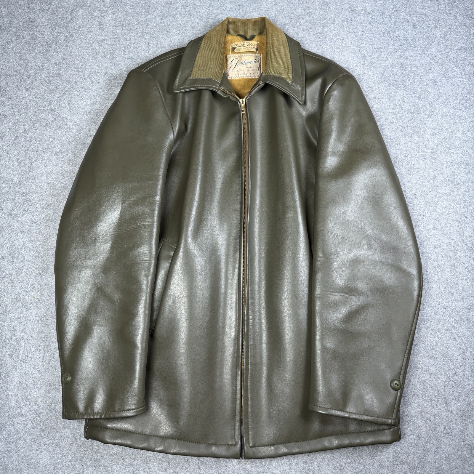 Vintage 50s Fieldmaster Outerwear Sears Roebucks Bolta Flex Fleece Lined Jacket