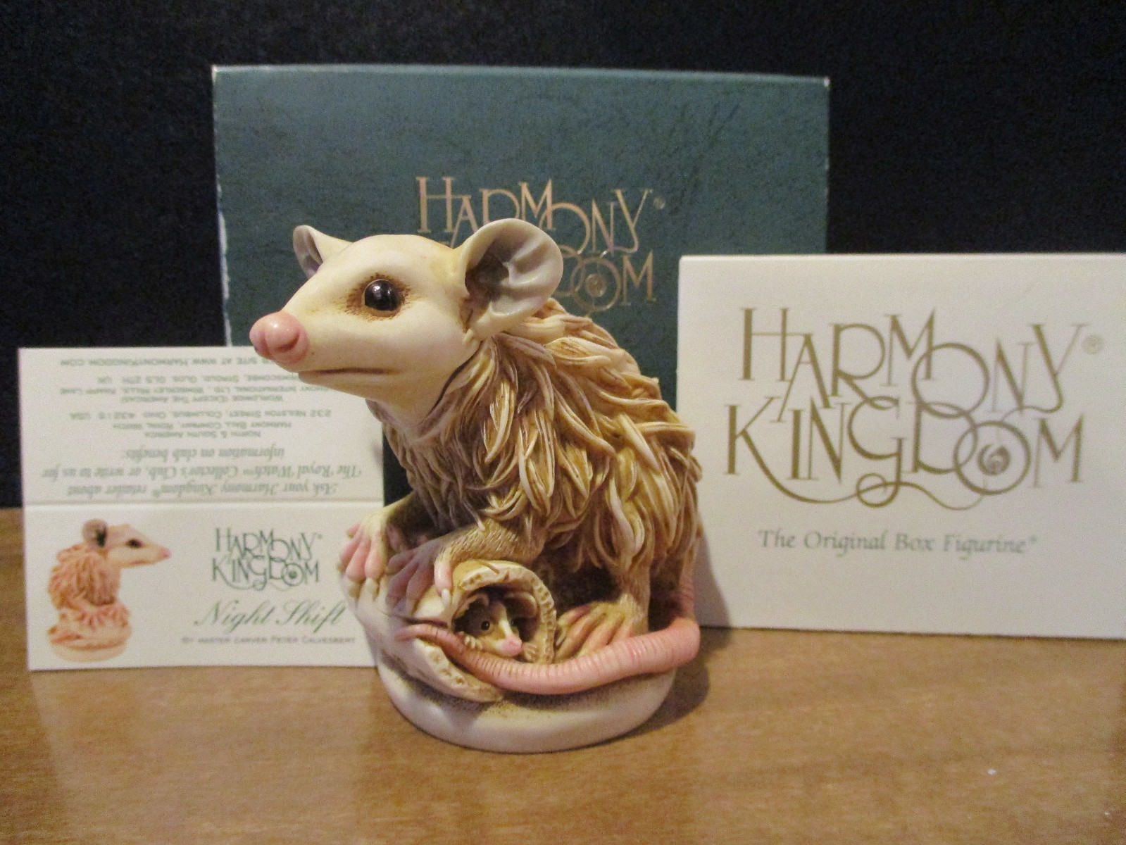 Harmony Kingdom Night Shift Possom UK Made Box Figurine ARTIST SGN