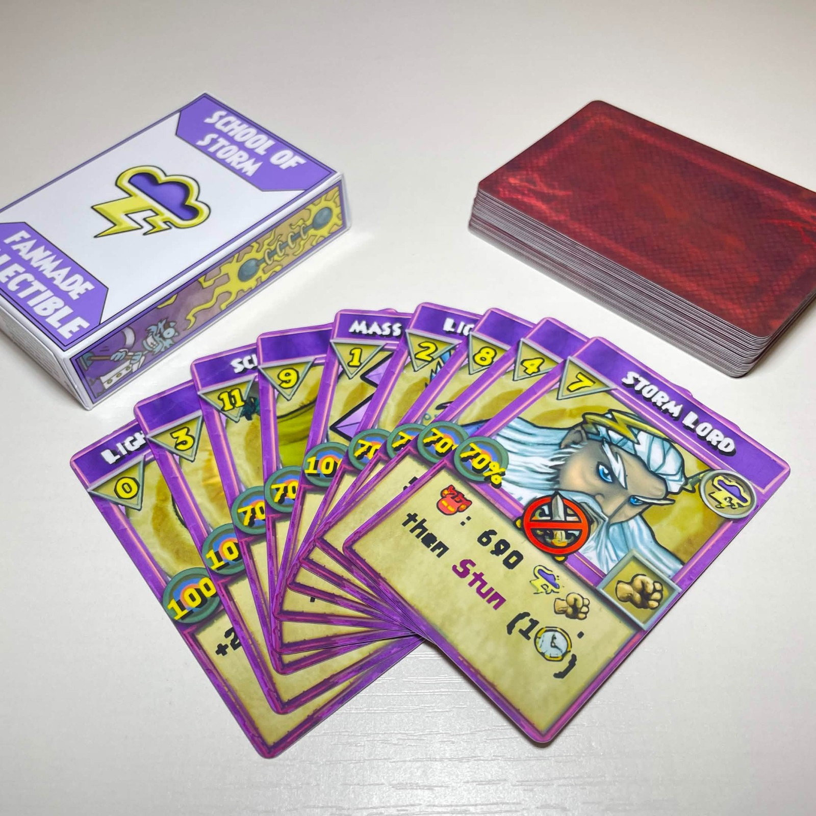 Wizard101 Handmade Collectible Storm Card Deck | 40 Cards | Wizard101 Handmade Collectible Storm Card Deck | 40 Cards |