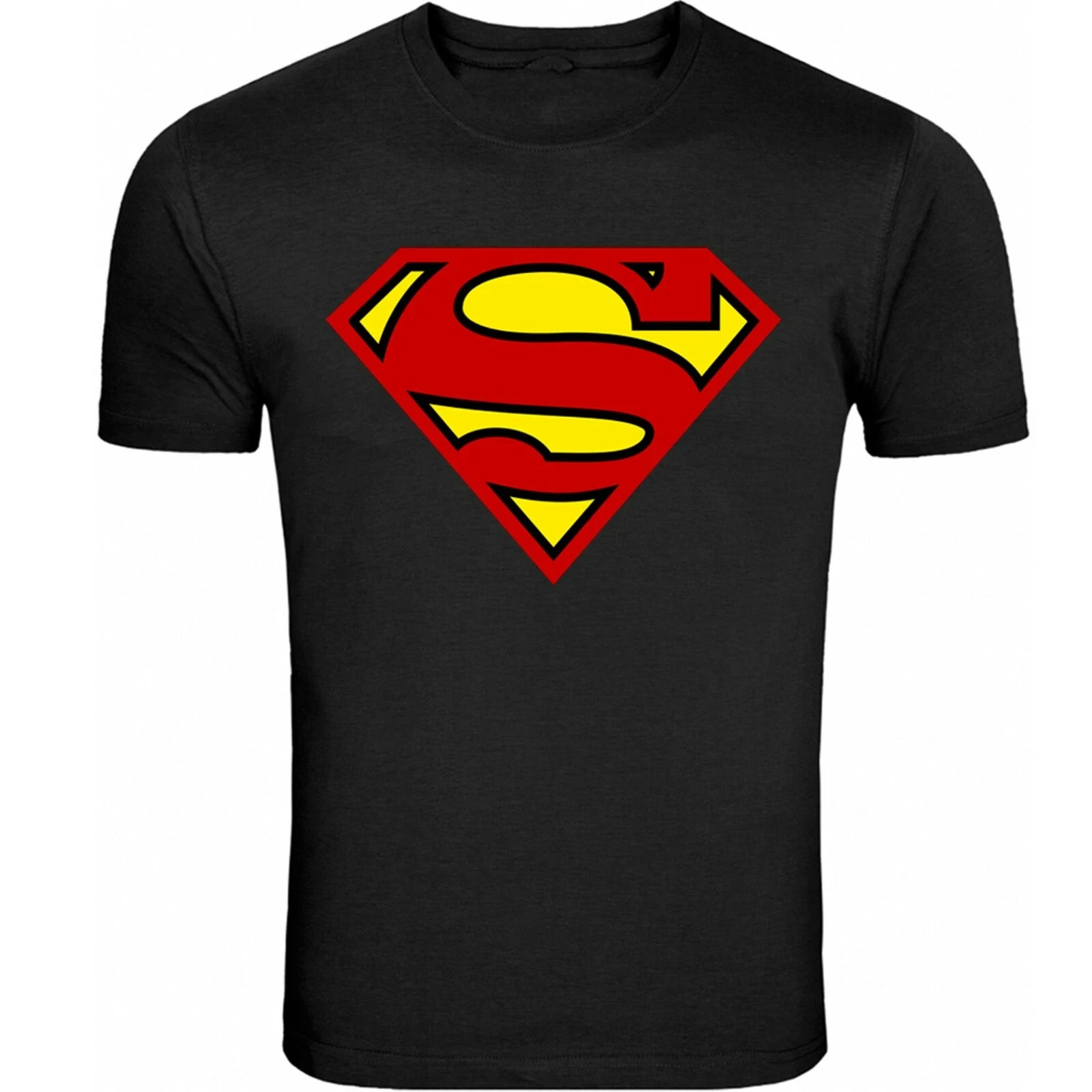 Superhero Graphic Unisex Black T-Shirt Men's Women's Casual Tee S-5XL