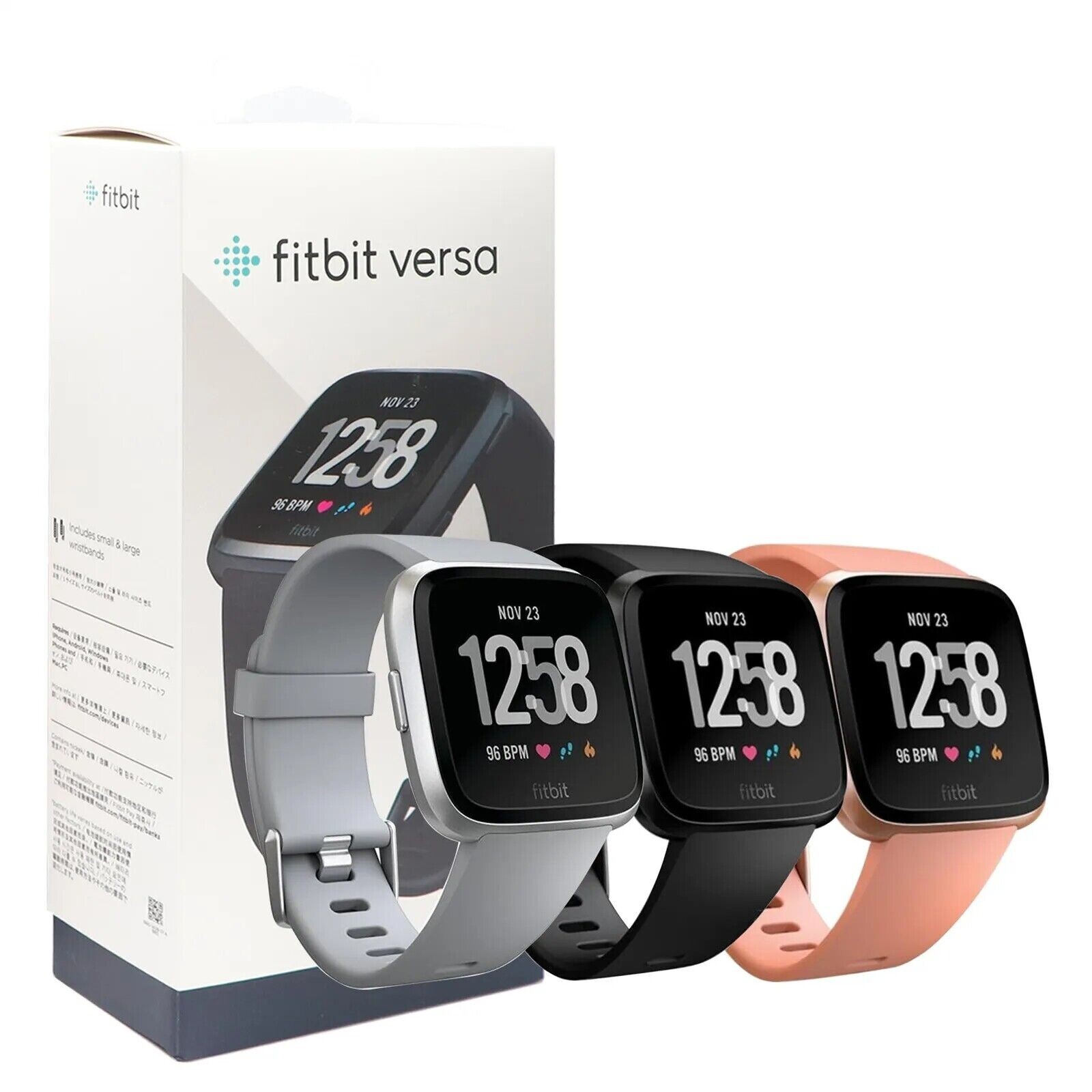 NEW Fitbit Versa Smartwatch Activity Tracker Sleep Heart Rate Monitor +S&L Strap NEW Fitbit Versa Smartwatch Activity Tracker Sleep Heart Rate Monitor +S&L Strap