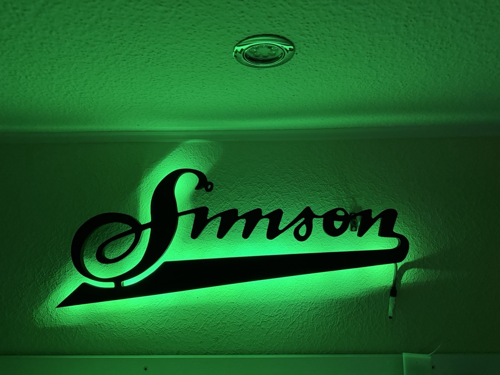 Simson lettering with LED lighting wall decoration