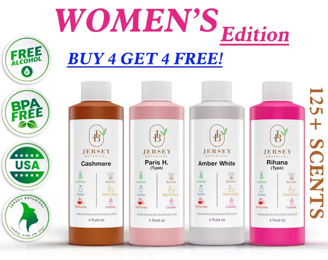 Womens Fragrance Oil 4 oz. For Skin Incense Burning Body Oil Diffuser