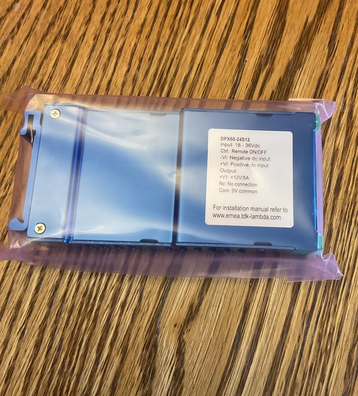 Electric component DPX60-24S12 TDK-Lambda DPX60 Din Rail Power Supply. New Electric component DPX60-24S12 TDK-Lambda DPX60 Din Rail Power Supply. New