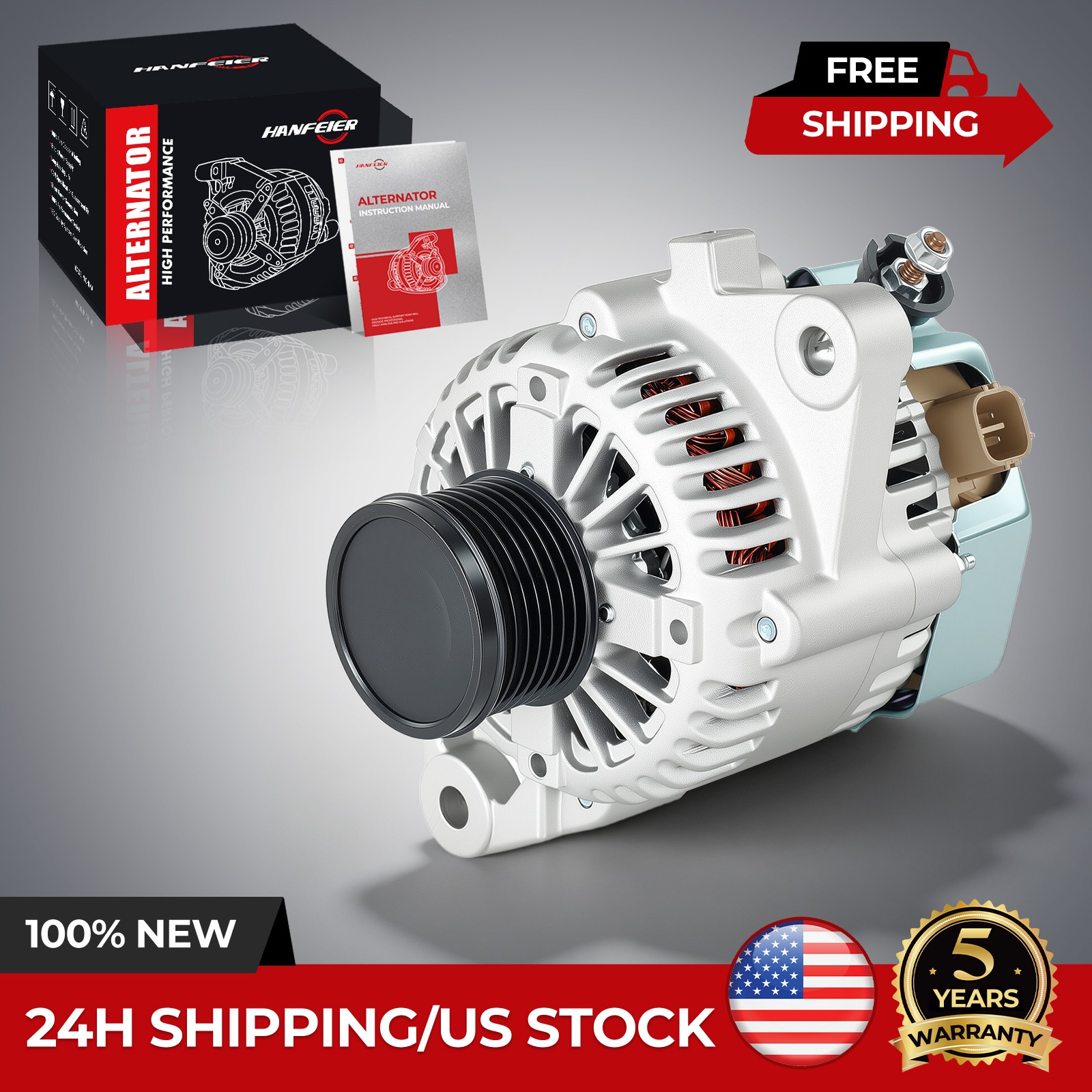 Alternator Fit For 2007-2010 2011-2015 2016 Toyota Tacoma 2.7L L4 80amp 11354