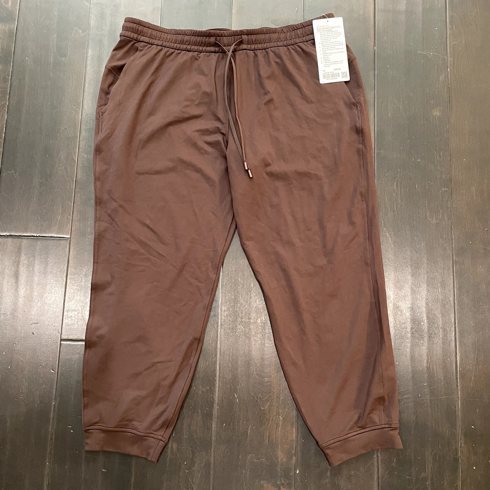 NEW Lululemon Soft Jersey Classic-Fit Jogger Espresso Brown Women\'s Size 14