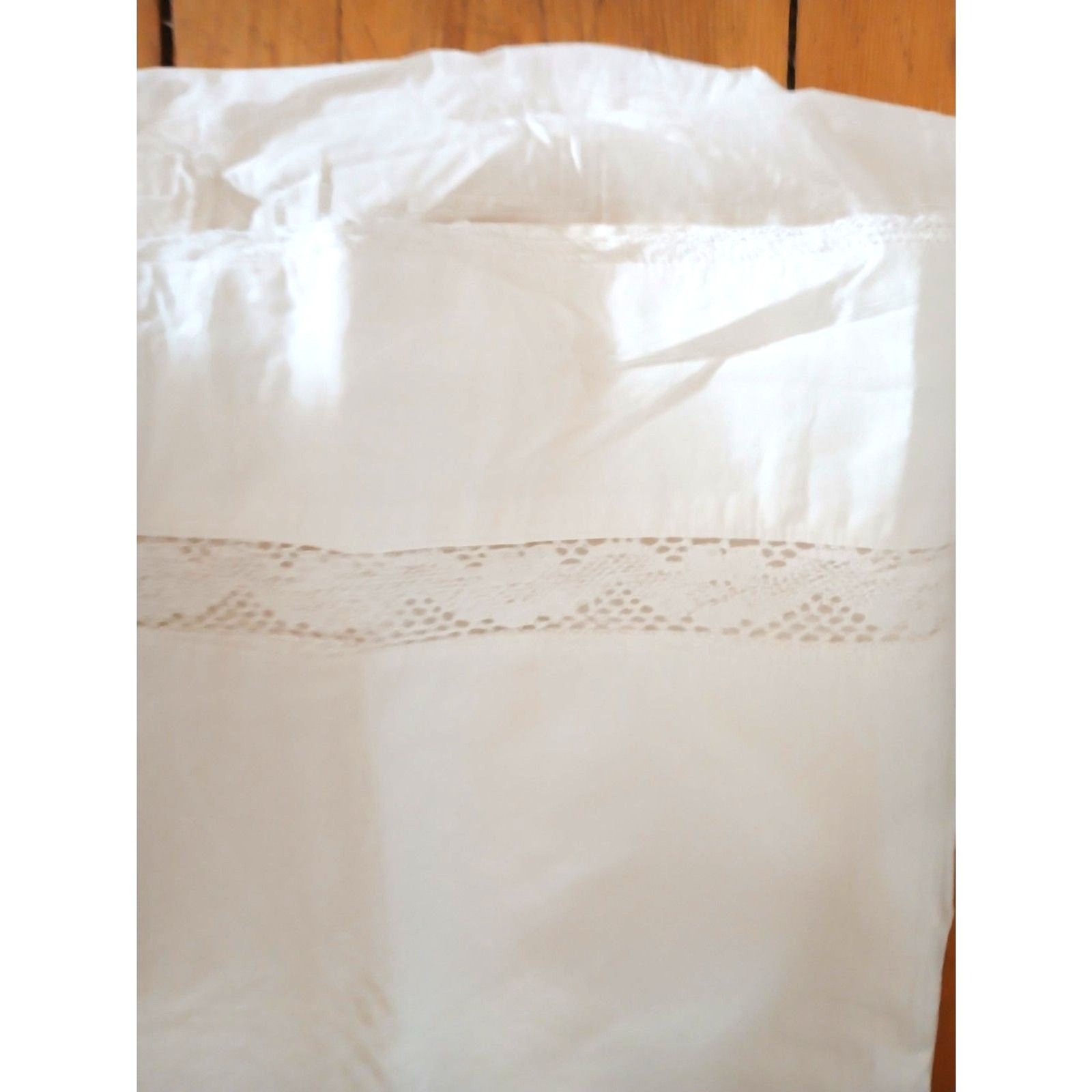 Simply Shabby Chic Cream Lace Twin Flat Sheet Rachel Ashwell Cottage Bedding