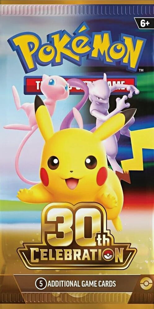 Pokémon TCG 30th Celebration Booster Pack - 5 Cards, English (1 Pack)
