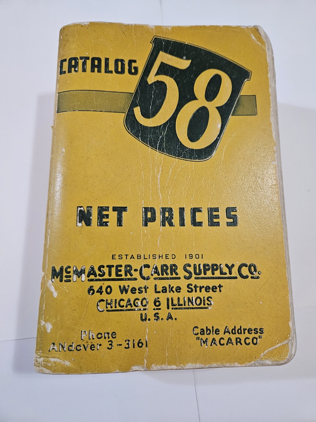 1958 McMaster- Carr Supply Co Catalog 58 Industrial Tools Hardware 1600 Pages