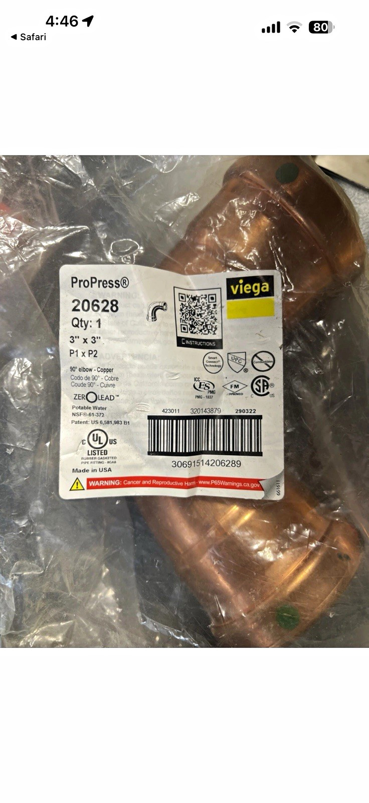 Viega ProPress 20628 3 Viega ProPress 20628 3