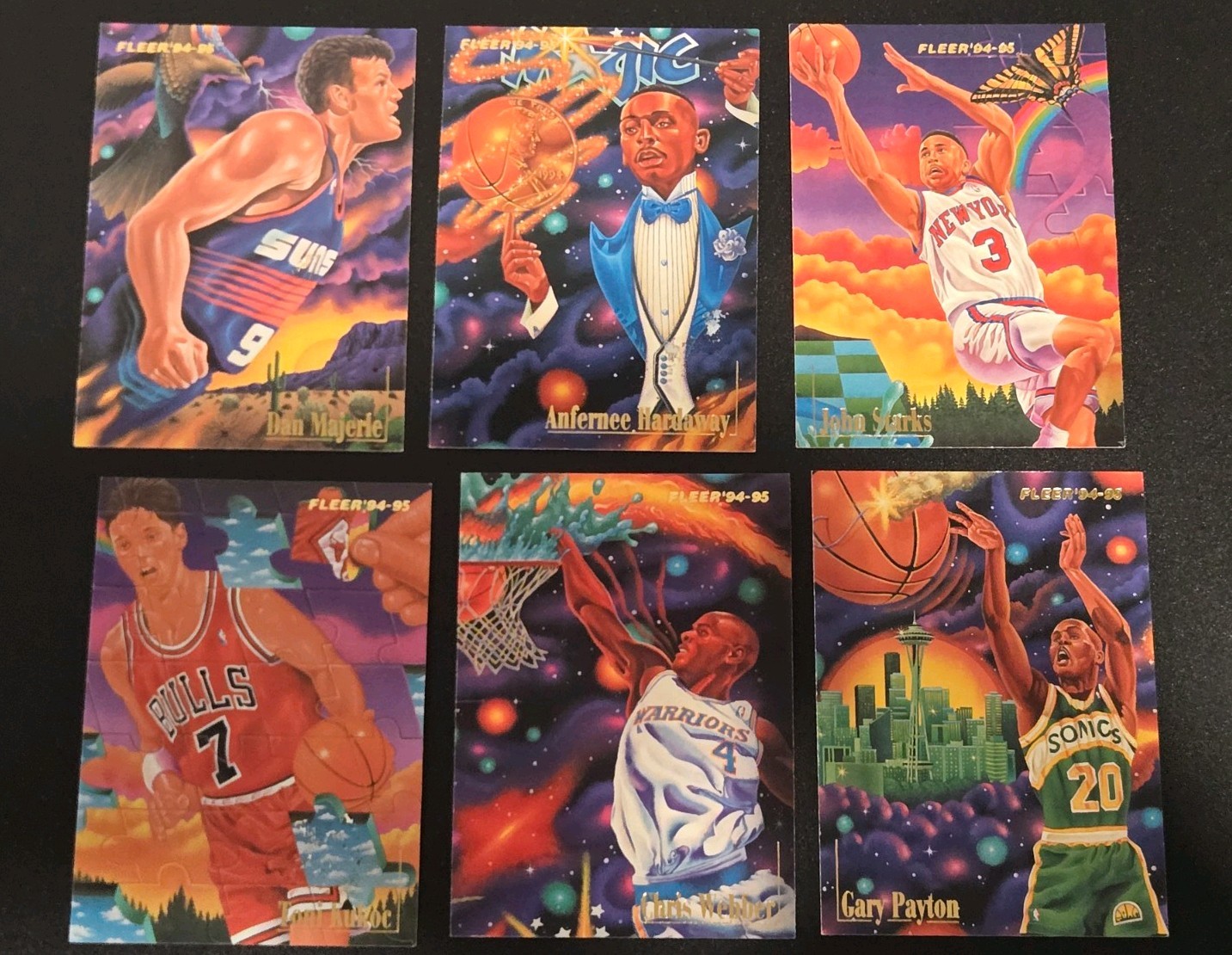 1994-95 Fleer Pro Vision Near Complete Insert Set Webber, Payton, Penny, Kukoc
