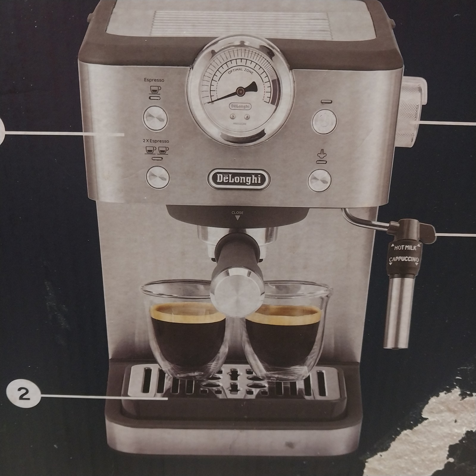 DeLonghi EM450M Espresso & Cappuccino Maker Stainless Steel NEW IN BOX NIB