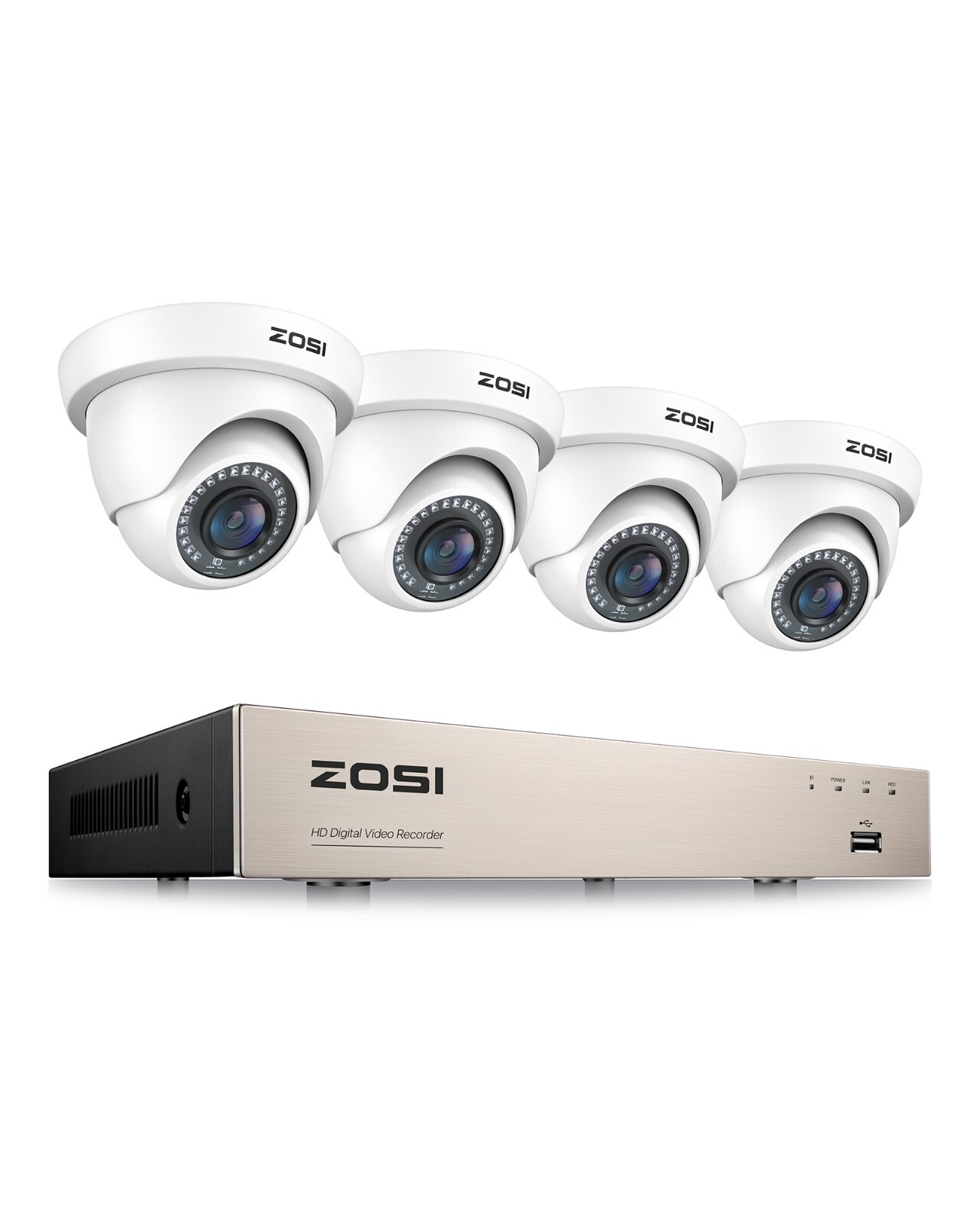 ZOSI 5MP Lite 8CH DVR 1080P H.265 CCTV Security Camera System Night Vision