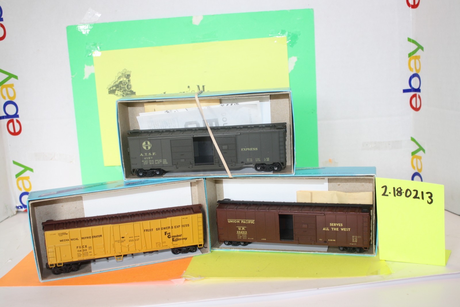 Set Of 3 Athearn Blue Box Assembled-HO Scale Cars