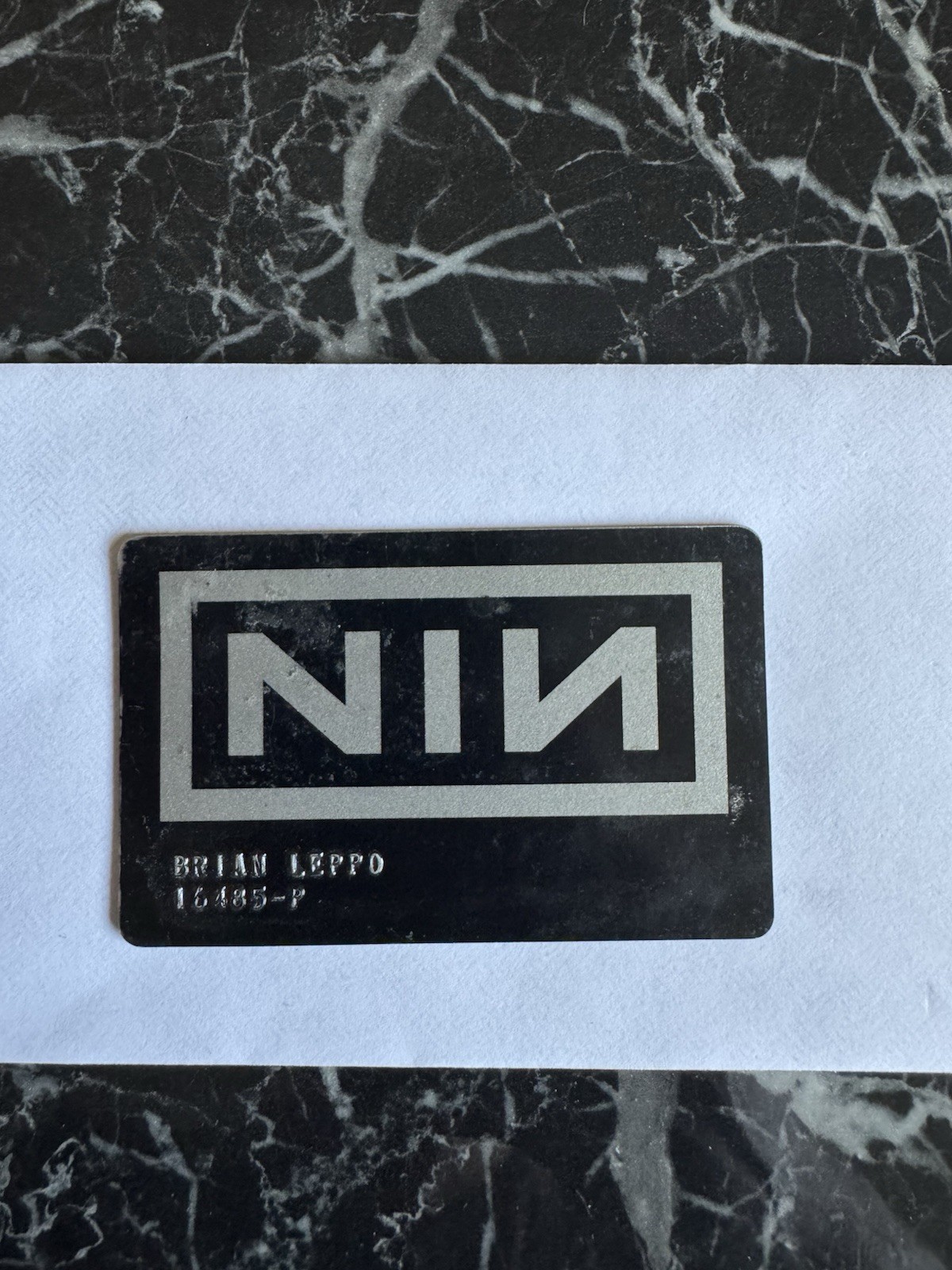 Nine Inch Nails THE SPIRAL Fanclub OFFICIAL Membership Card RARE With Teeth NIN