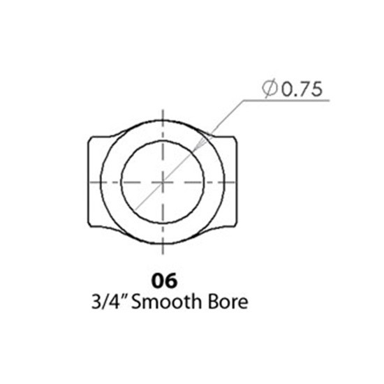 Sweet U-Joint 3/4 - 30 Spline to 3/4 Round, Small GM P/S 78-Up