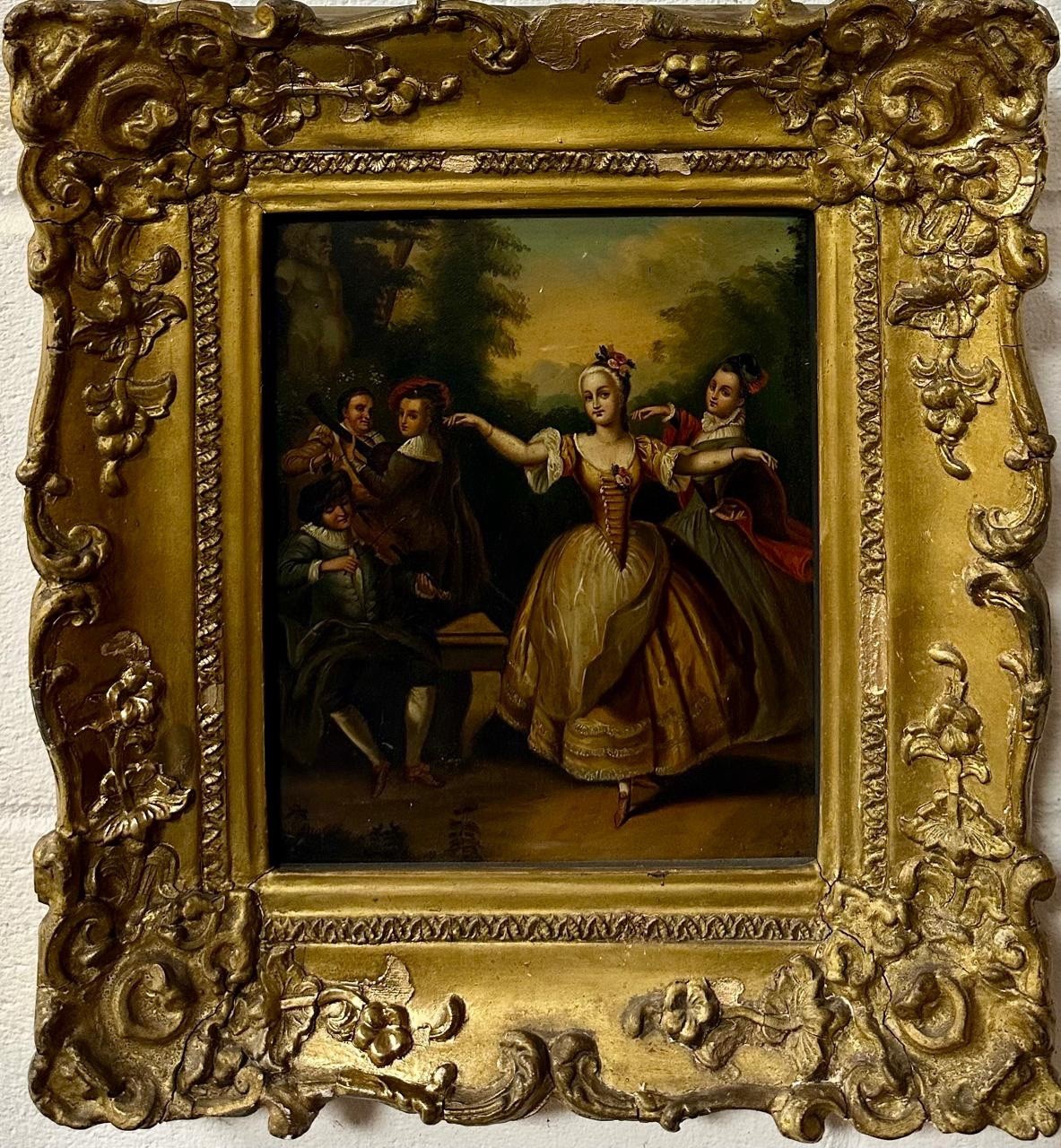Continental School (19TH Cen-ry) : The Dance, Oil On Board