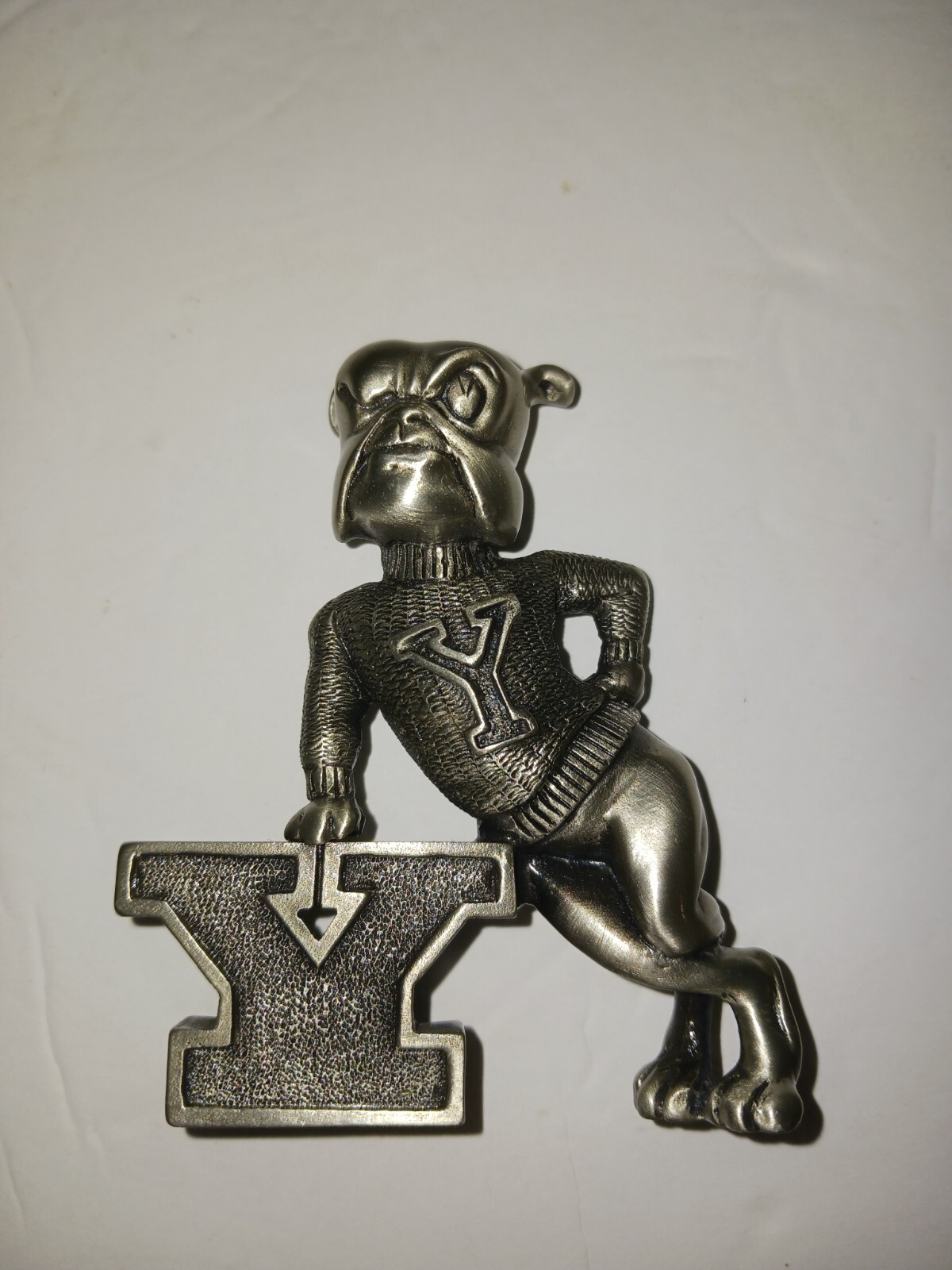 1972-97 YALE PEWTER BULLDOG NCAA COLLEGE SCHOOL MASCOT TEAM LOGO FIGURINE
