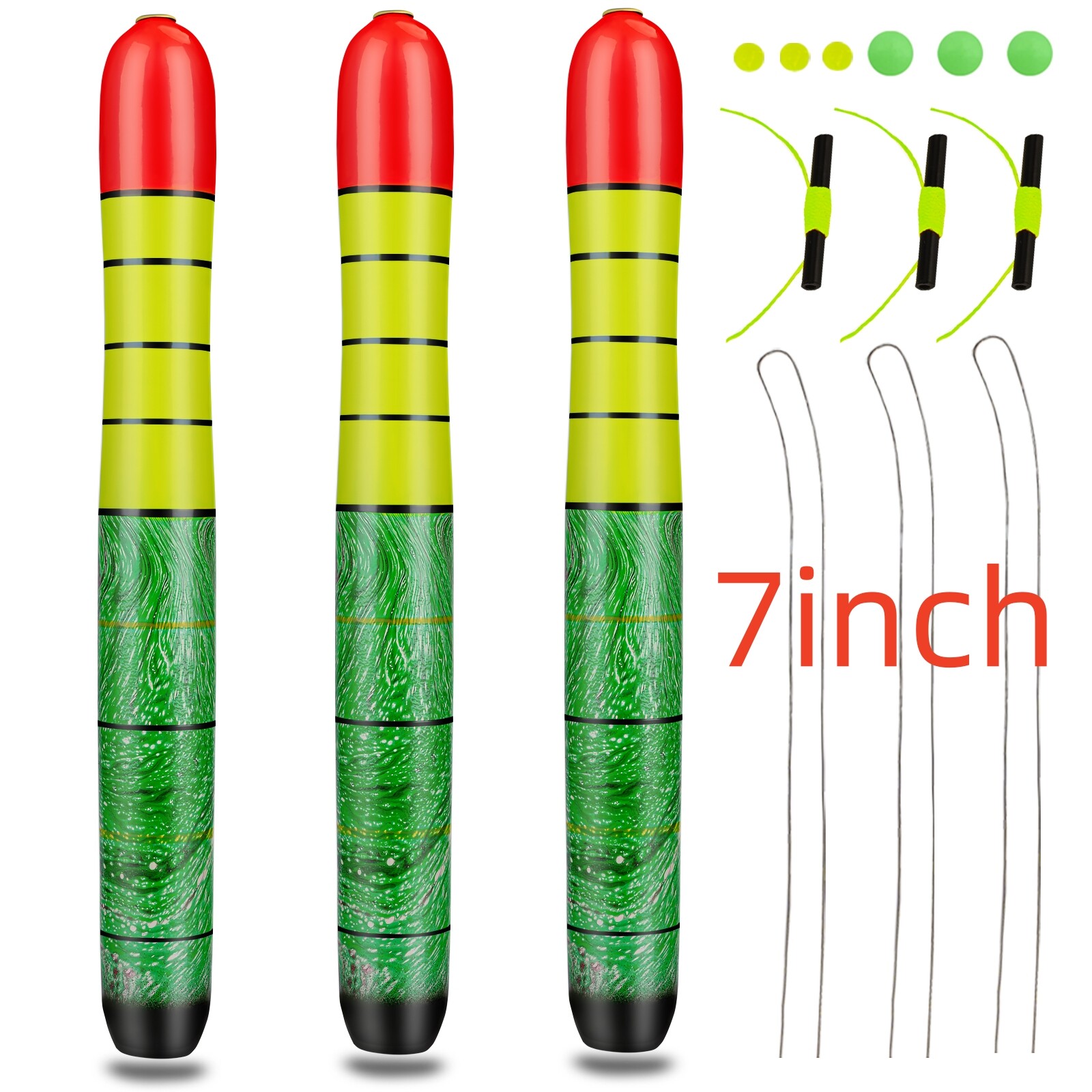 3/6PCS Glow Bobber Lighted Catfish Floats w/Glow Sticks Salt Water Night Tackle