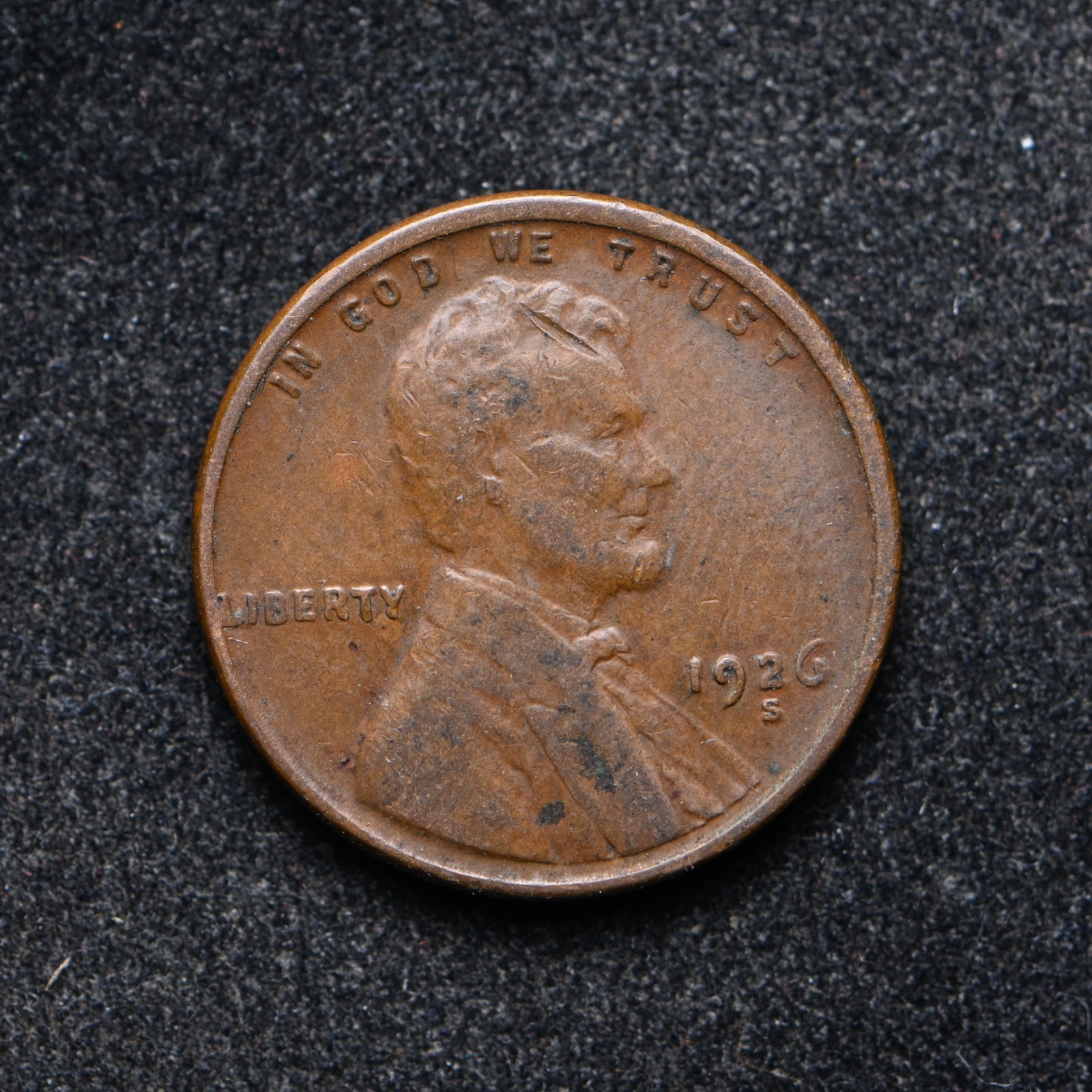 1926-S Lincoln Wheat Cent VG (bb19615)