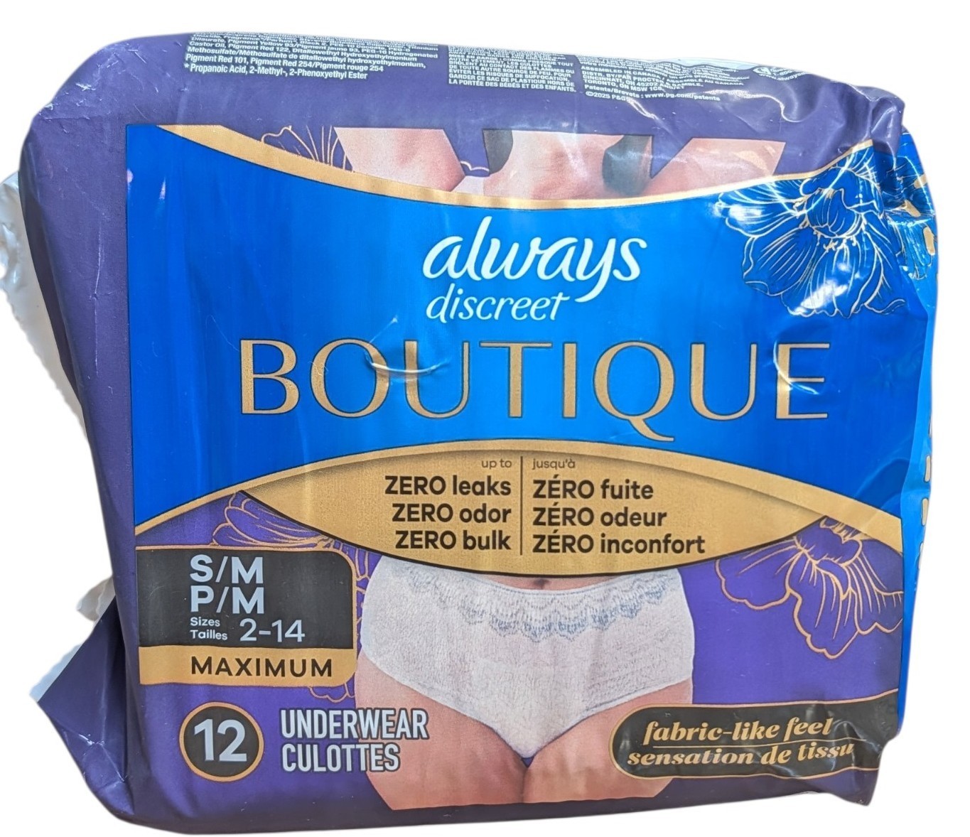Always Discreet Boutique Maximum Small / Medium Underwear 12 Count New Sealed Always Discreet Boutique Maximum Small / Medium Underwear 12 Count New Sealed
