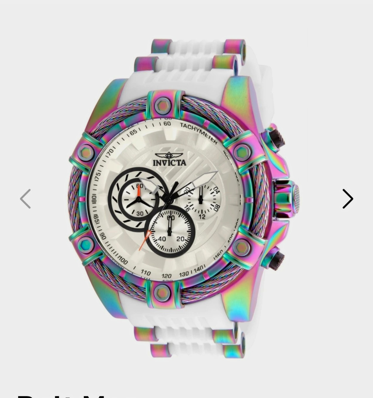 Invicta Bolt Men\'s 52mm Stainless Steel Chronograph White Dial 100m (238) Invicta Bolt Men\'s 52mm Stainless Steel Chronograph White Dial 100m (238)