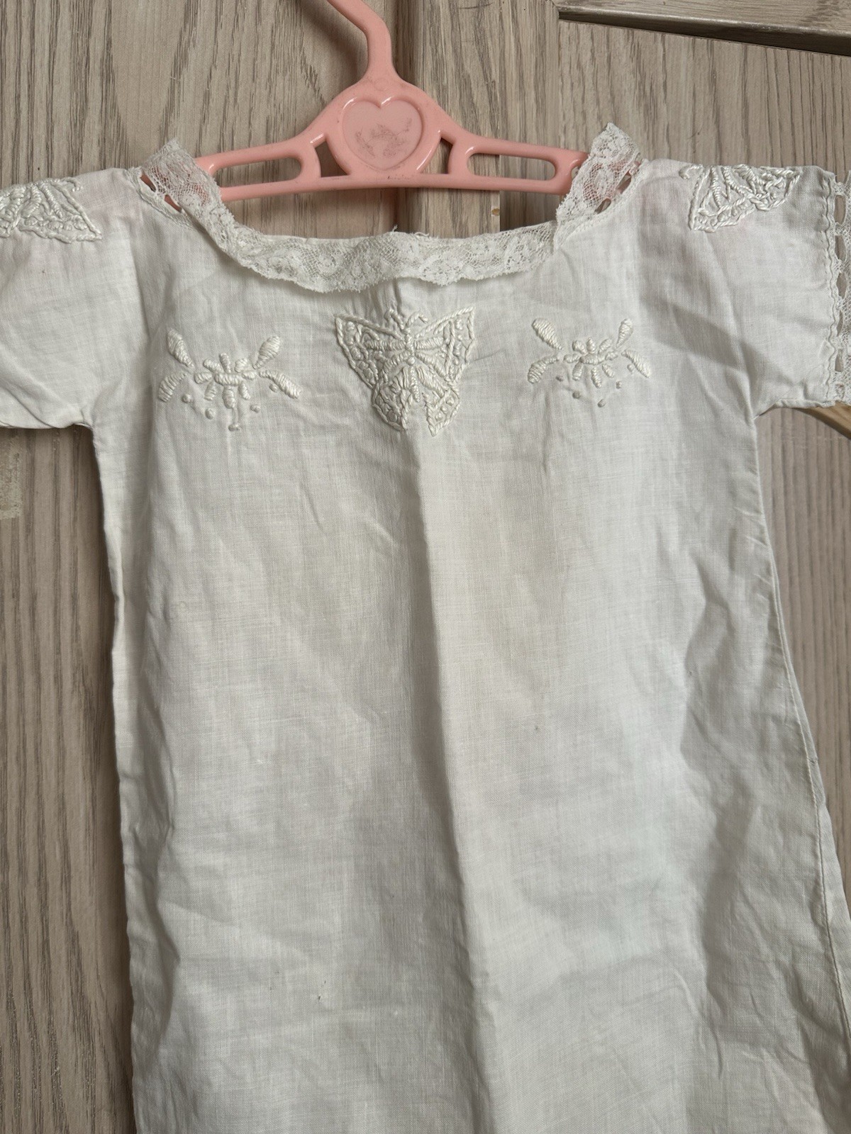 Antique White Doll Dress Tea Garden Dress For Antique Bisque Jumeau Antique Doll