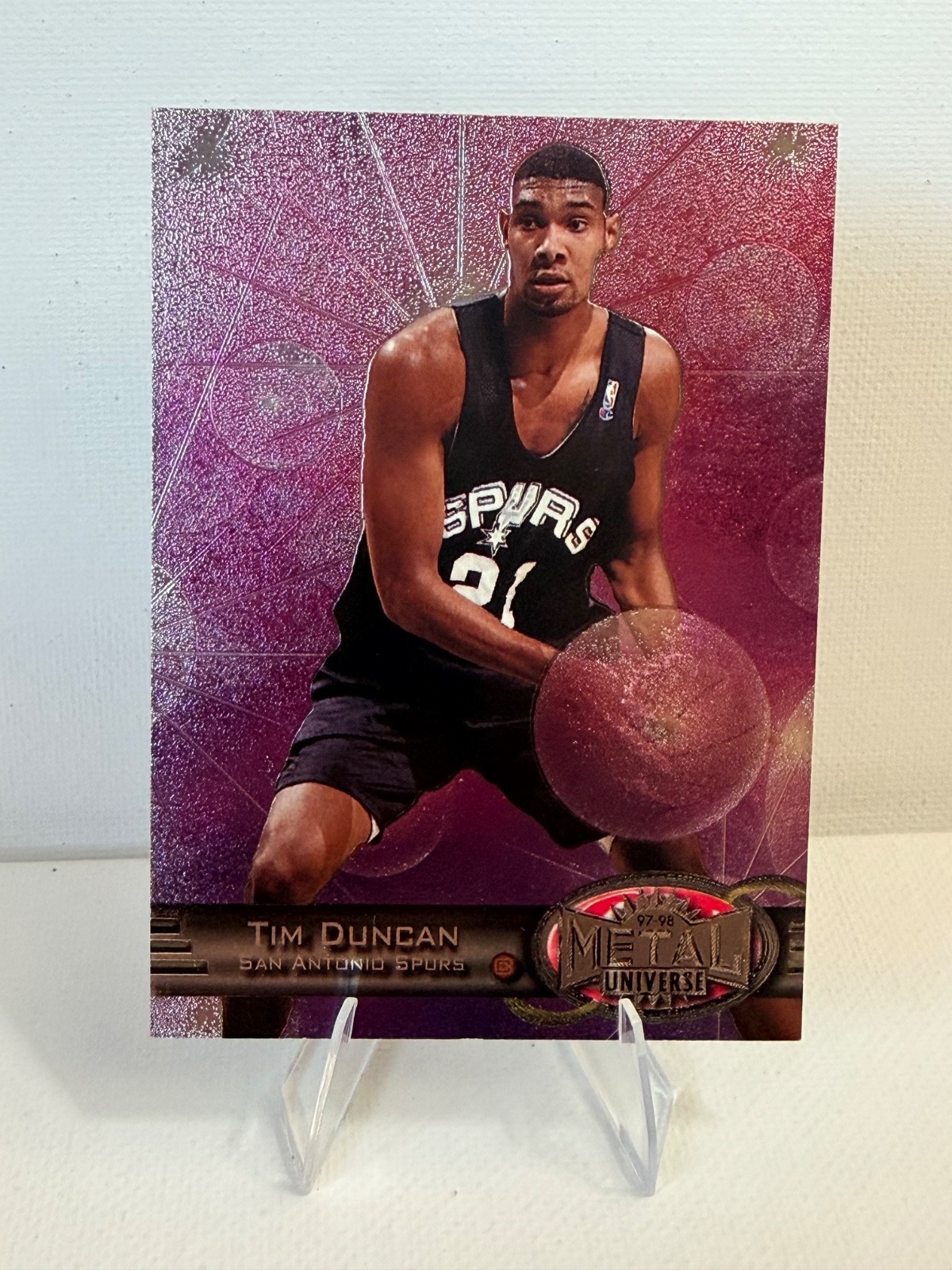 1997-98 Metal Universe Tim Duncan #66 Rookie RC Spurs 1997-98 Metal Universe Tim Duncan #66 Rookie RC Spurs