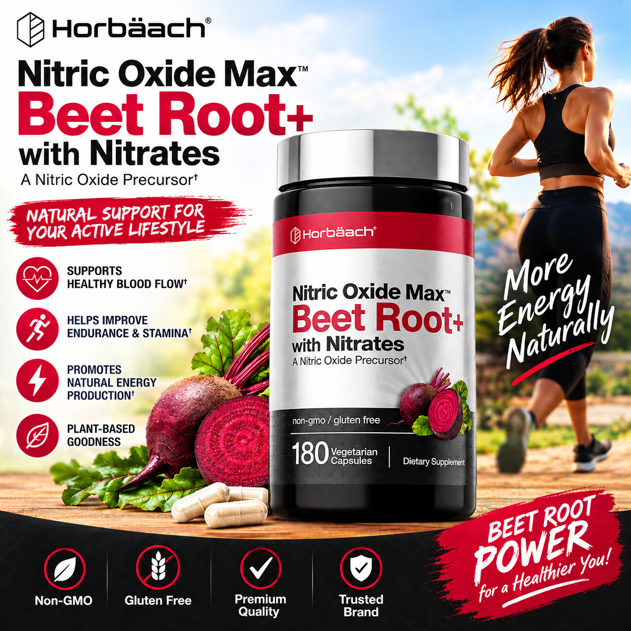 180ct Nitric Oxide Beet Root Capsules | 180 Count with Nitrates Unisex 180ct Nitric Oxide Beet Root Capsules | 180 Count with Nitrates Unisex