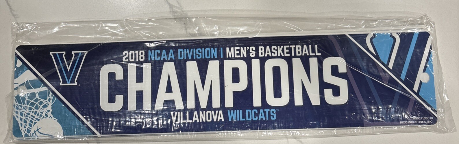 Villanova Wildcats Wincraft 2018 NCAA National Champions Street Sign 3.75x16 Villanova Wildcats Wincraft 2018 NCAA National Champions Street Sign 3.75x16