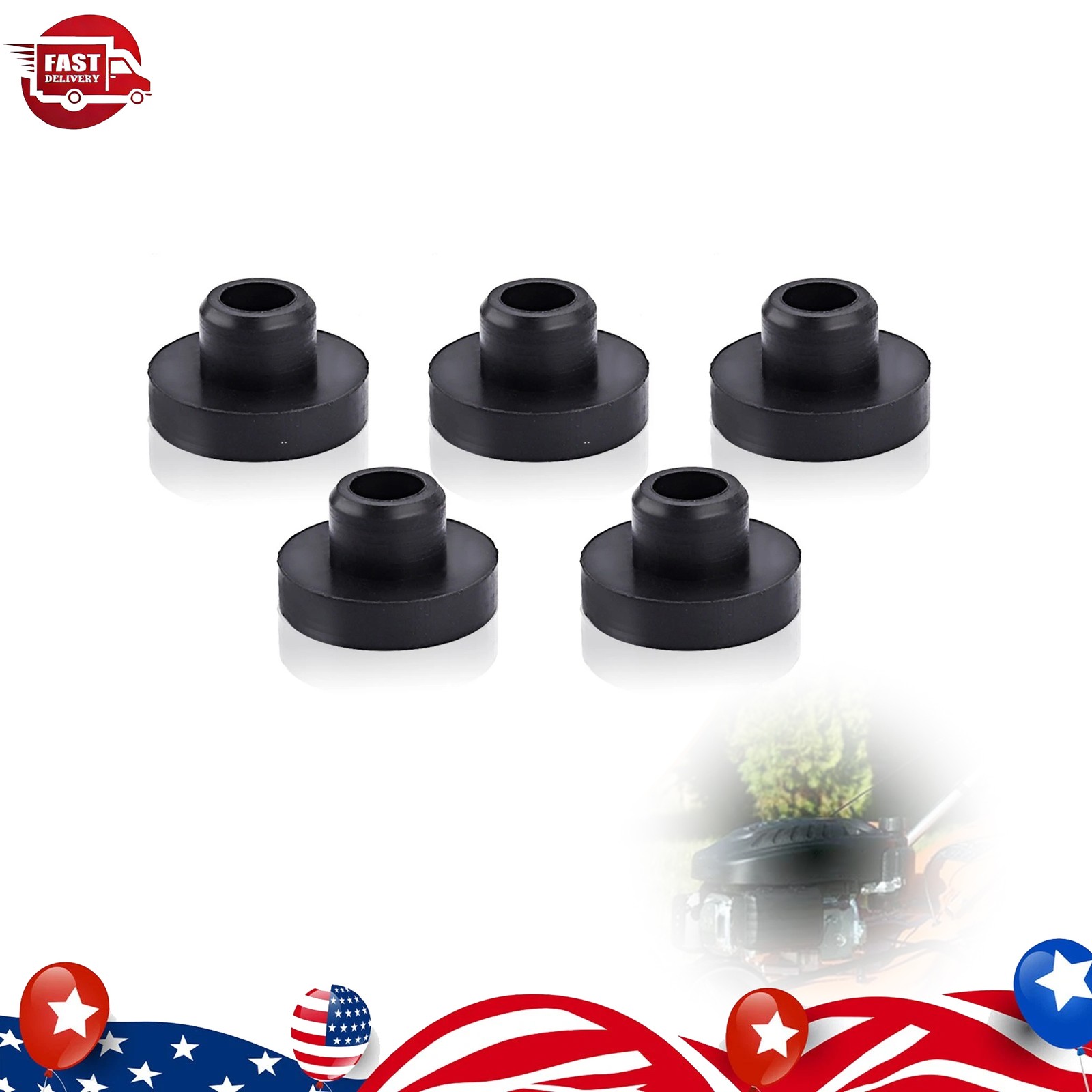 5 Pack Universal Gas Fuel Tank Grommet Bushings Tractor Lawn Mower Generator