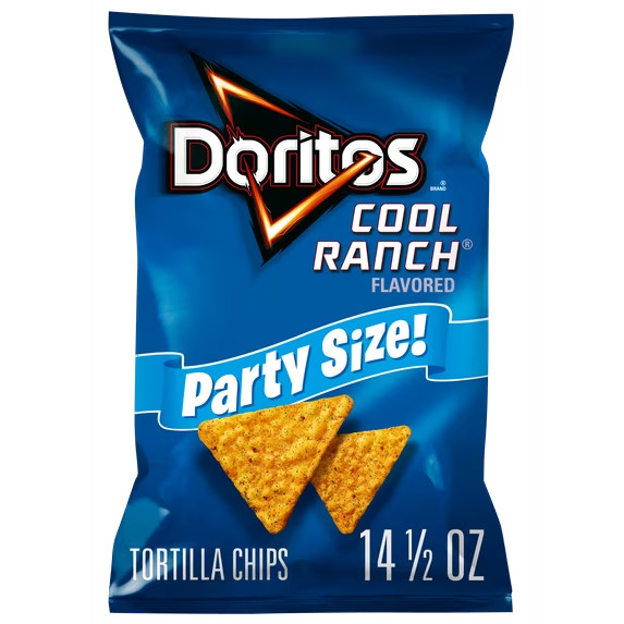 Doritos Cool Ranch Flavored Tortilla Chips, Party Size, 14.5 oz Bag