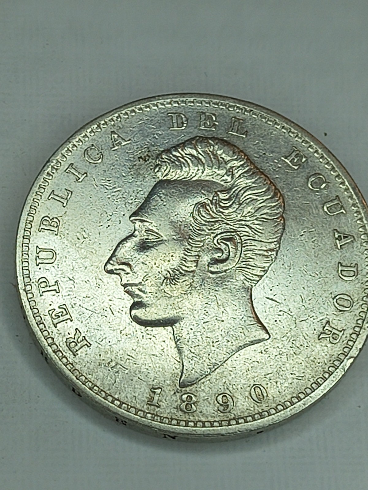 ECUADOR  1  SUCRE  1890 AU  DETAIL. [[[B509