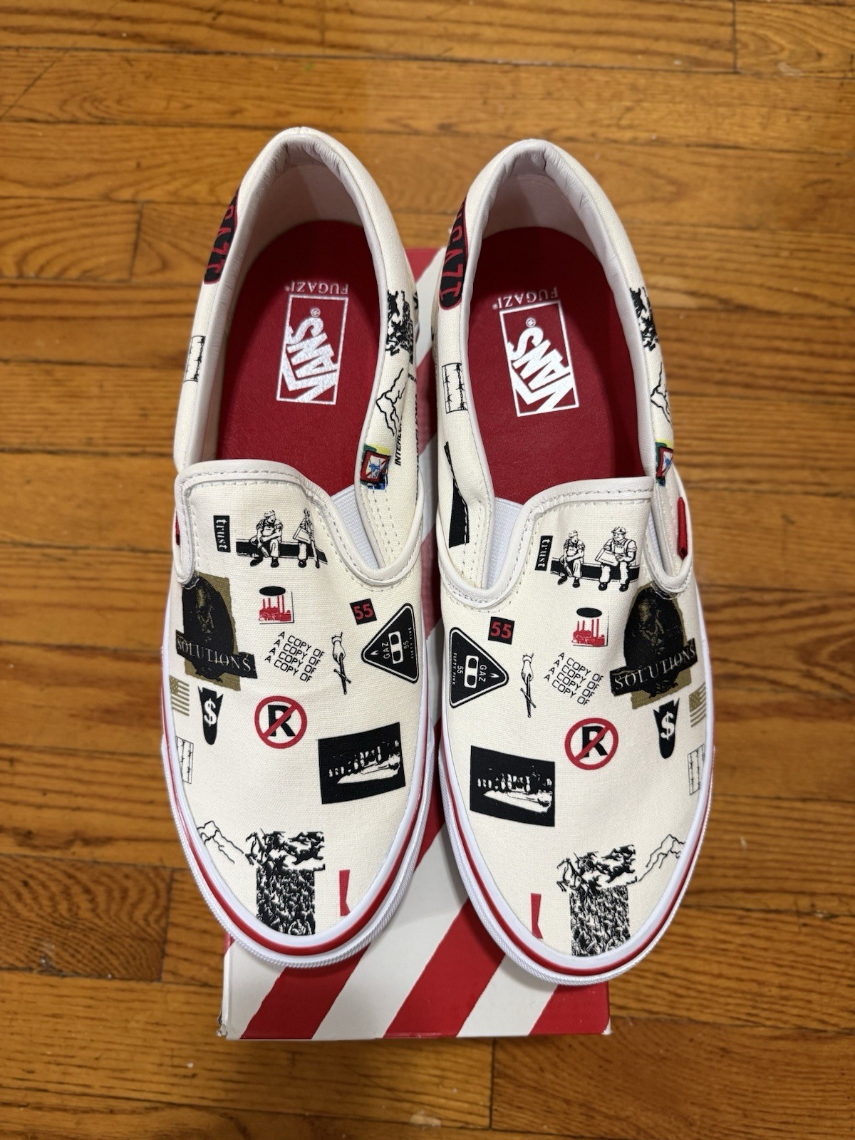 Fugazi x VANS  Slip On 98 Consumer Model Fully Loaded RAF CDG Collette Graphics